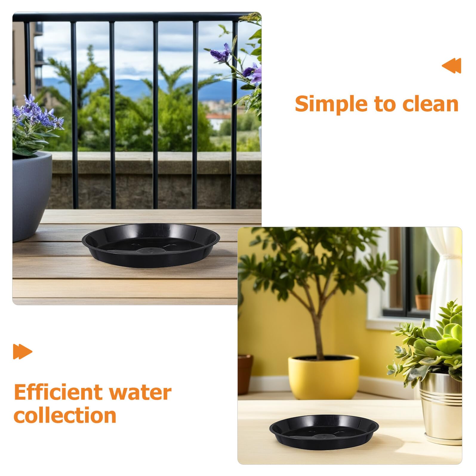 30 Szt. Sztuk Plastikowych Podstawek pod Doniczki Okrągłe Tace Ociekowe Do Roślin Odporne Plamy Chroniące Meble przed Wodą Uniwersalne Do Ceramicznych i Plastikowych i Ogrodu