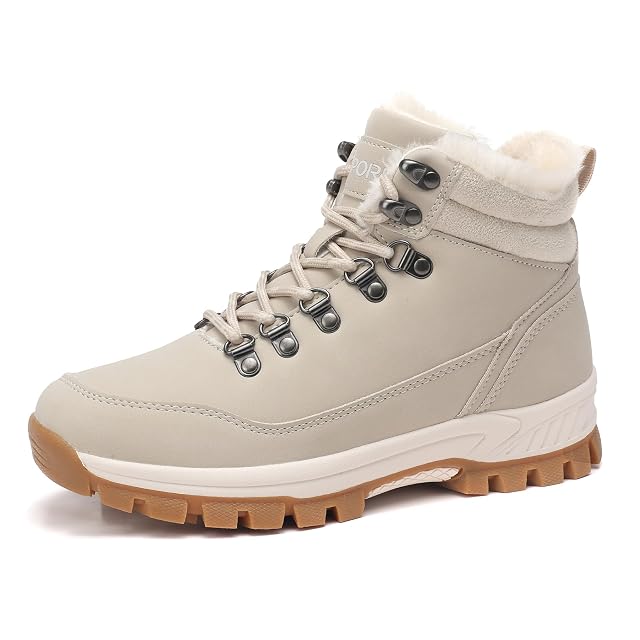 Mens Womens Winter Boots Warm Fur Lined Snow Boots Non Slip Winter Shoes