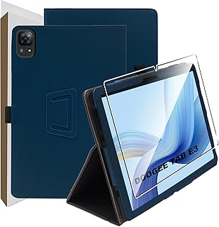 zZjoOoj Case for Doogee Tab E3 11 Inch Tablet Protective Case, Ultra Thin PU Case Cover, Tablet Protection Bundle with 1 P...