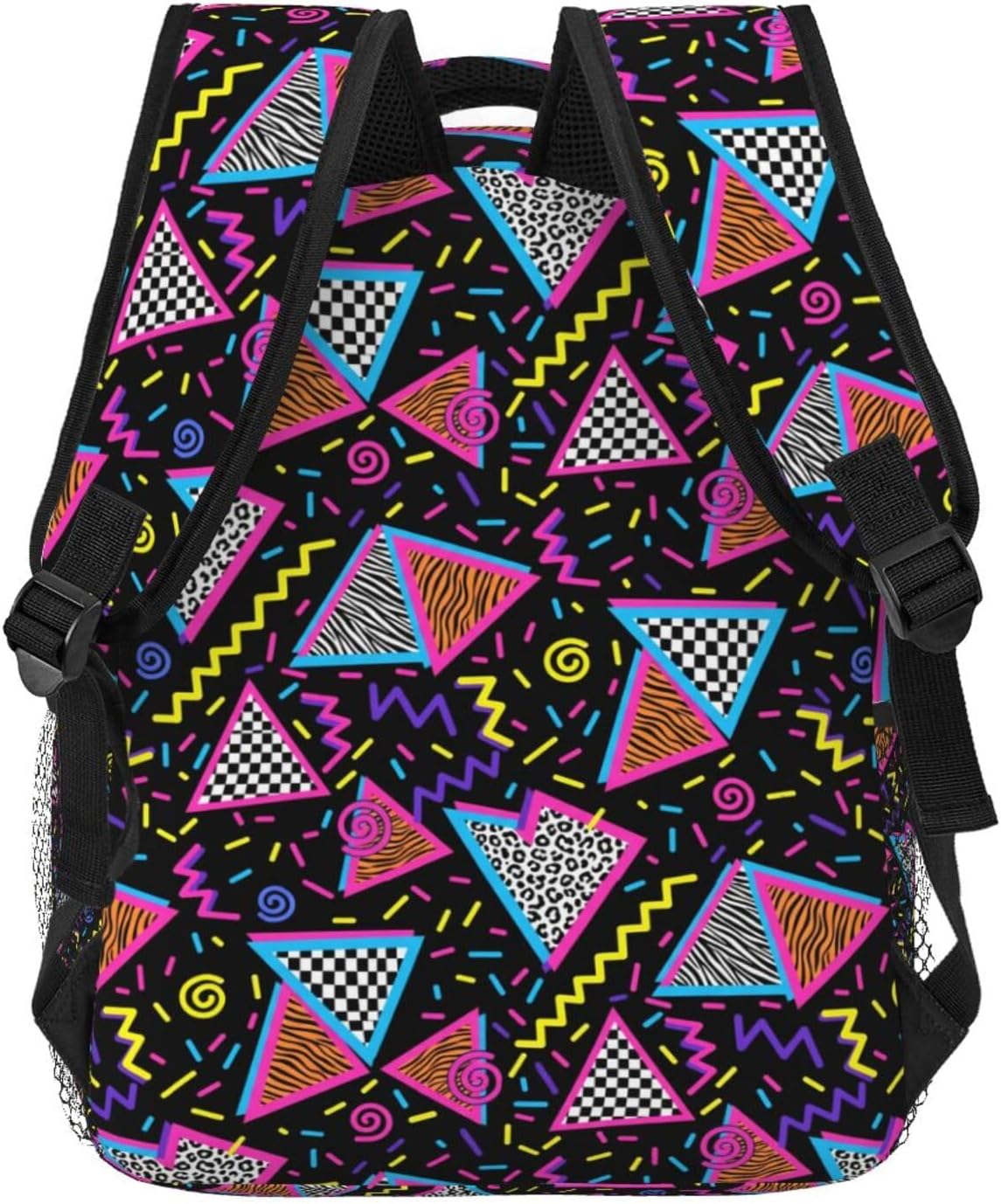 Funny 80S 90S Pattern Backpack Casual Hiking Camping Travel Backpacks Lightweight Daypack Bag Women Men Bookbag