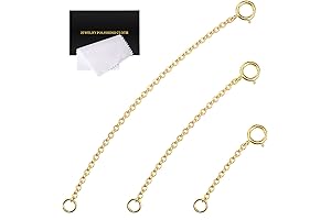 18k Gold Necklace Extender for Women Real 14k Gold Plated Necklace Extenders...
