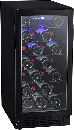 EdgeStar BWR301BL - Enfriador de vino integrado de 30 botellas de 15 pulgadas de ancho con diseño delgado