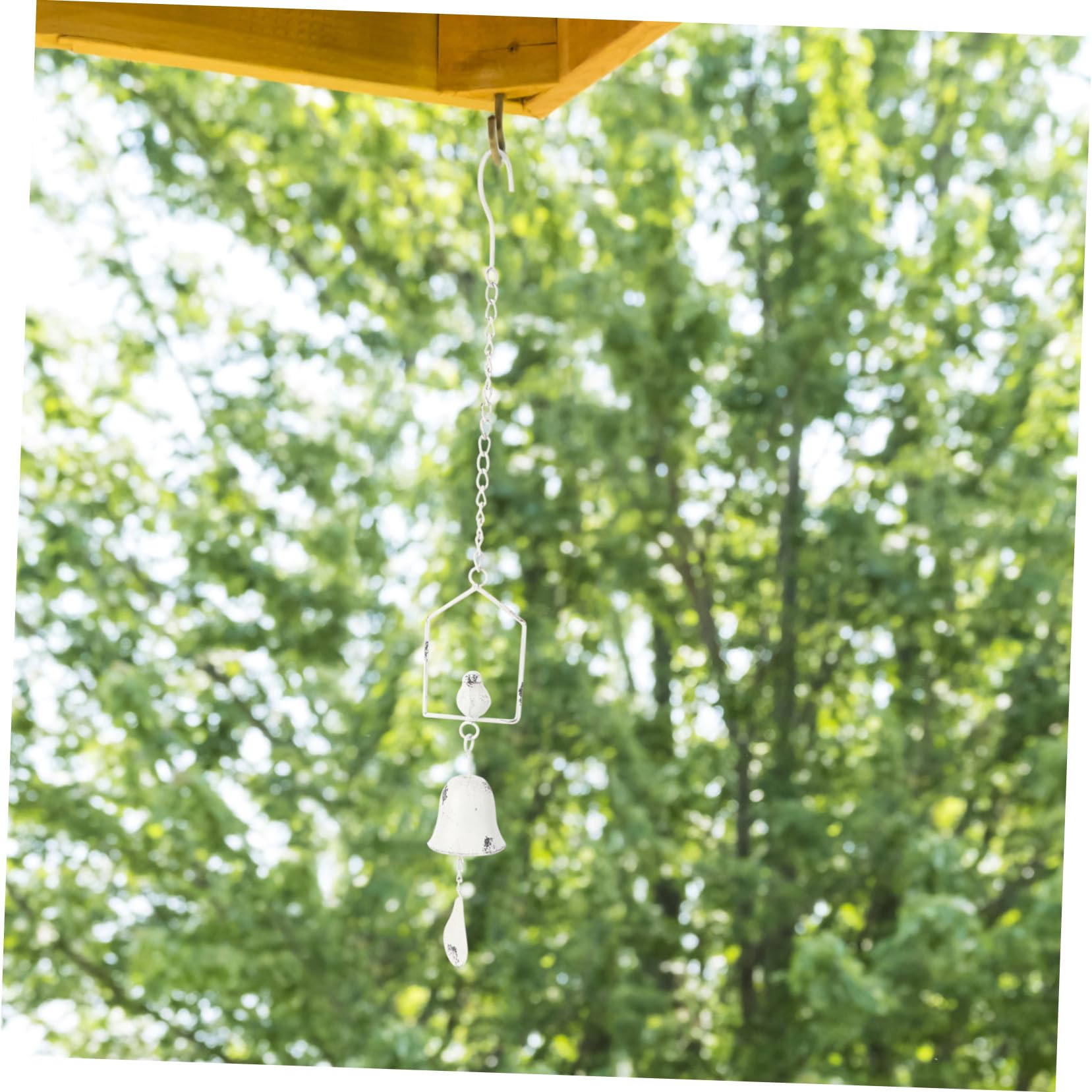 Carillon Éolien Oiseau en Fer Blanc, Décoration Suspendue 1 Pièce