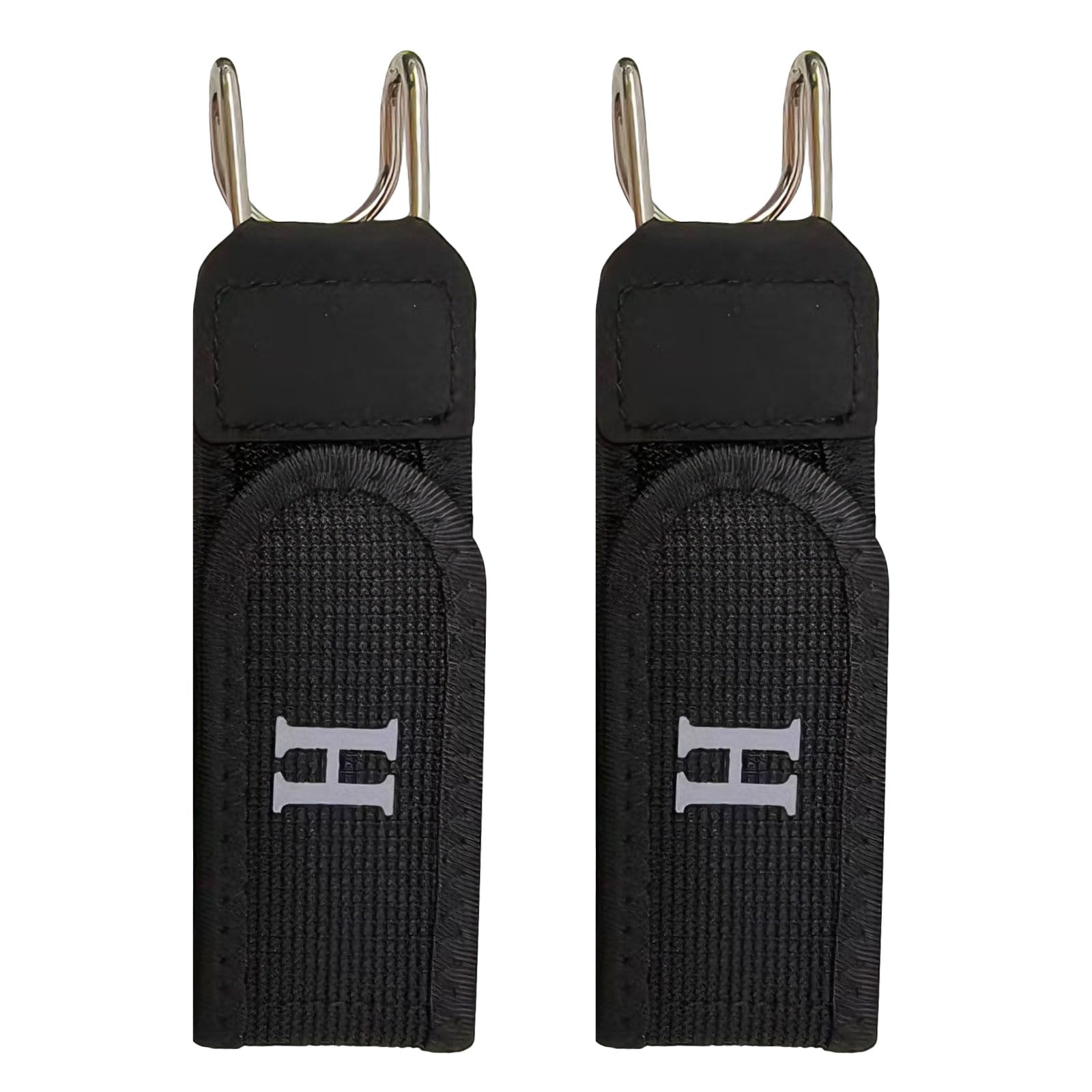 Femihua Unisex Black 2 Pcs Metal Hook Elastic Belt, No Buckle Belts For Men, Adjustable Invisible Stretch Belts For Velcro Buckless Belt For Casual, Jeans, Business, Outdoor Hiking