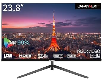 カエサルJAPANNEXT  液晶モニター　JN-IPS2380FHD-N JAPANNEXT 23.8インチIPSパネル搭載 フルHD液晶モニター JN