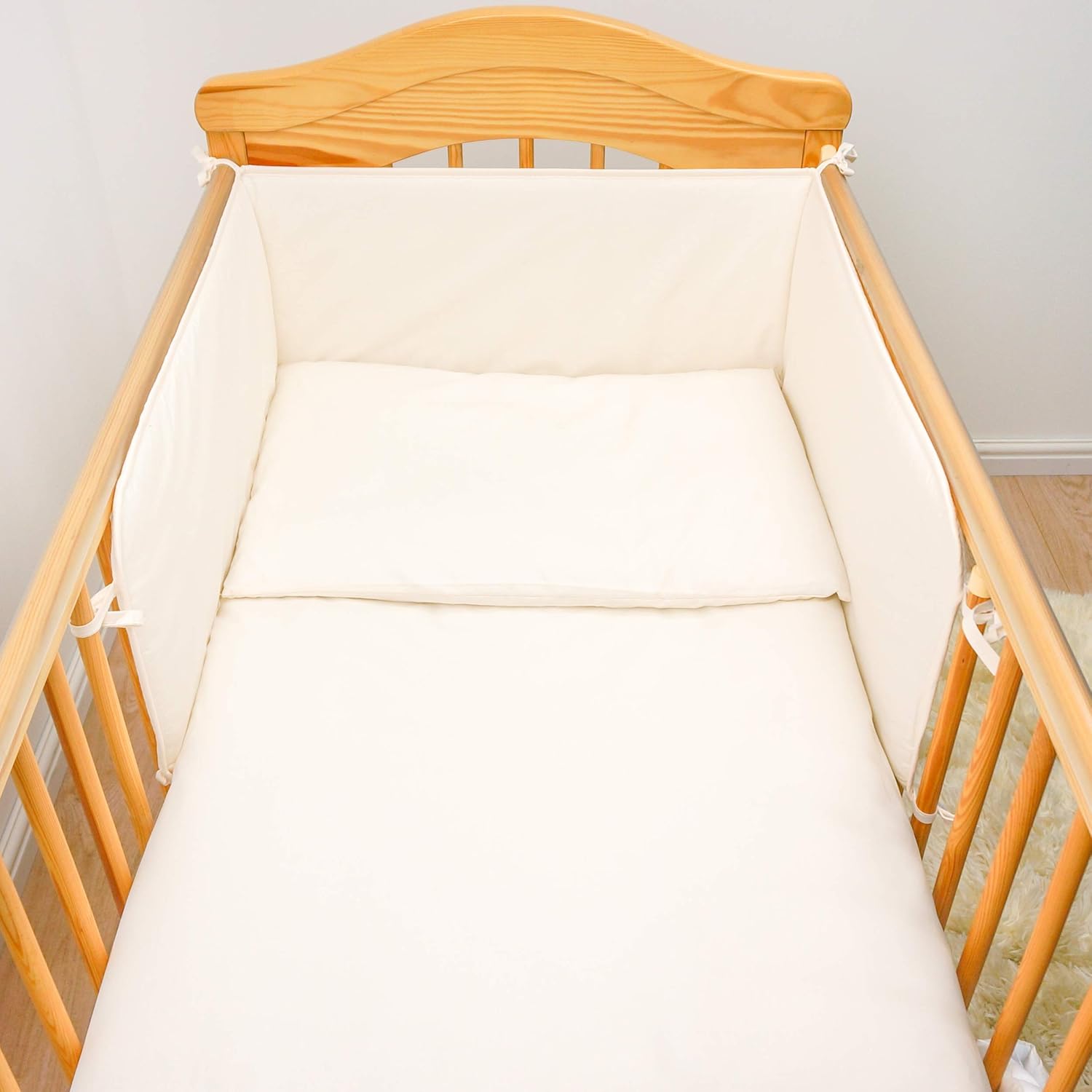 plain cot bed bedding