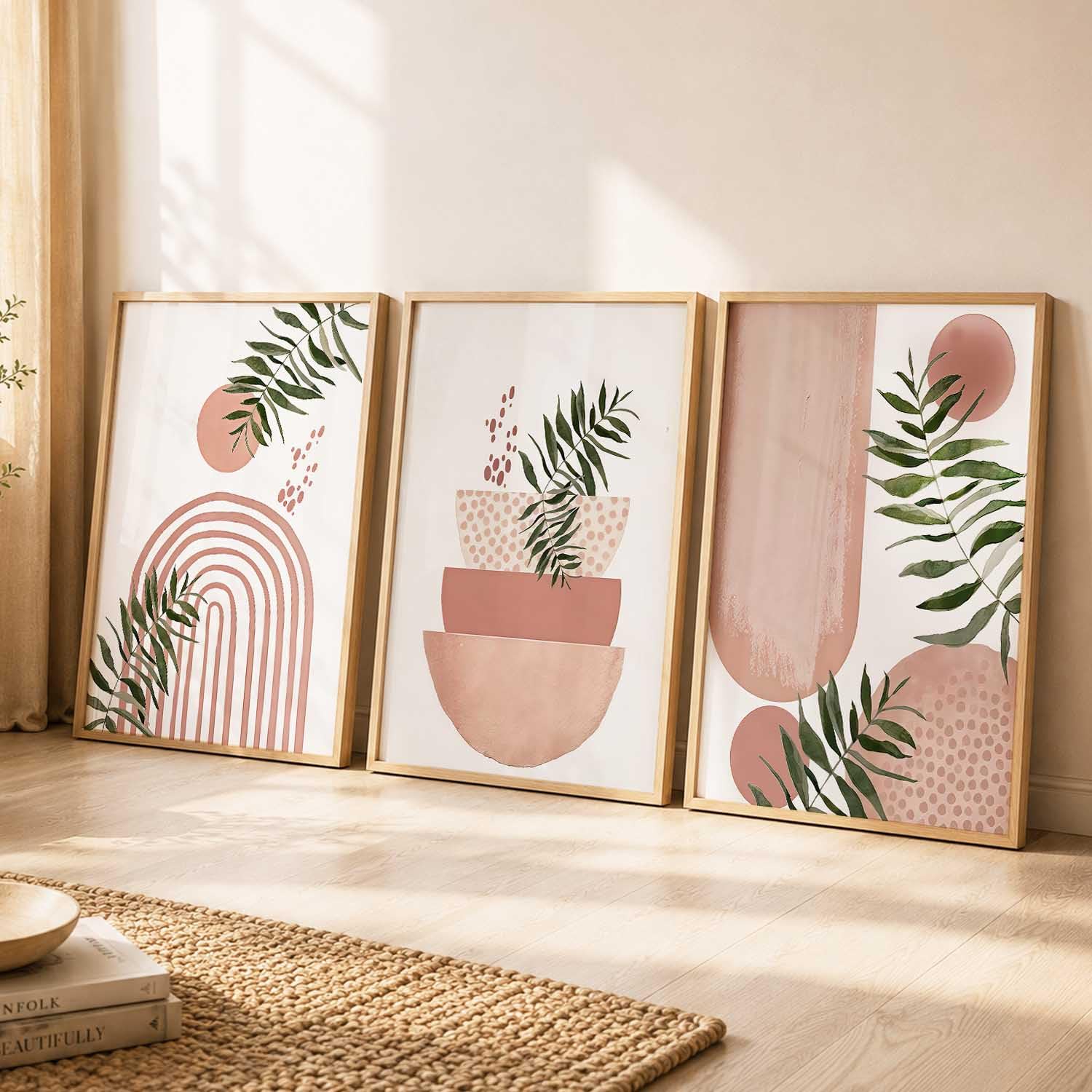 Minimalist Boho Wall Art - Set of 3 Prints -26 Minimalist Boho Wall Art - Set of 3 Prints -26