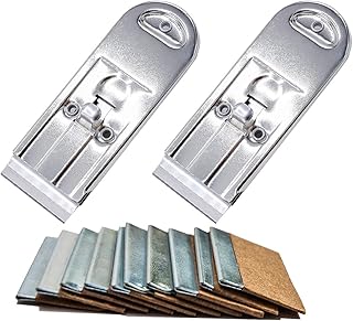 WEKOIL Razor Blades Metal Scraper Tool Pull Push Glass Scraper Stove Top Scraper Window Ceramic Scraper with10 PCS Single Edge Replacement Scraper Blades Removing Decal Label Residue Sticker,Silver