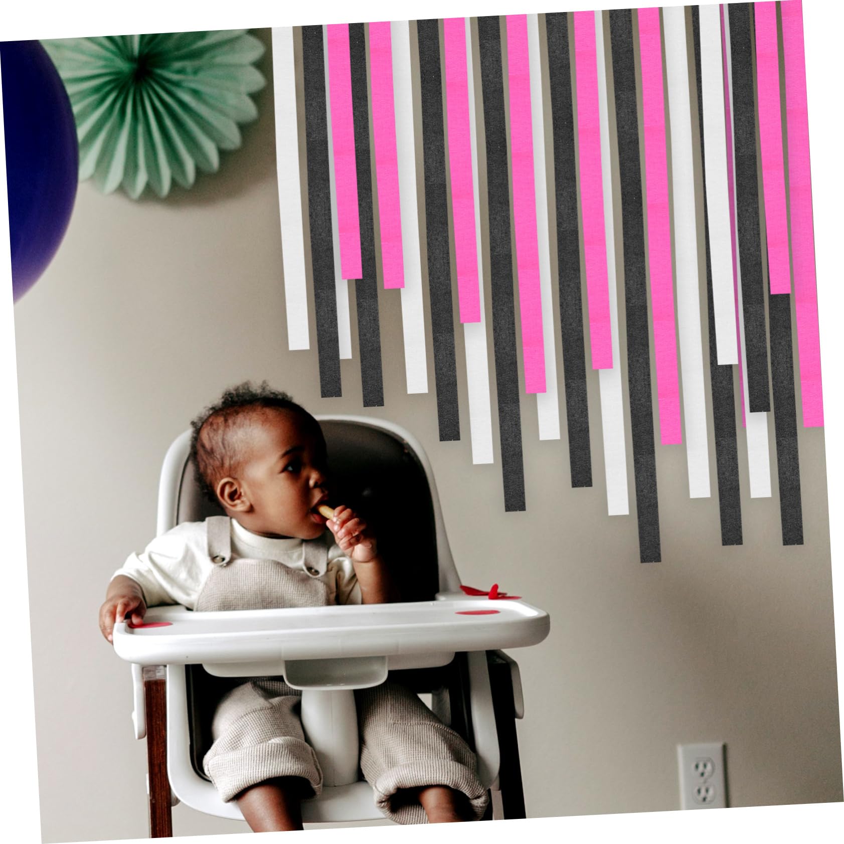 LALAFINA Streamers Party Decorations 6 Rolls of Crepe Paper Streamer Decor Birthday Supplies