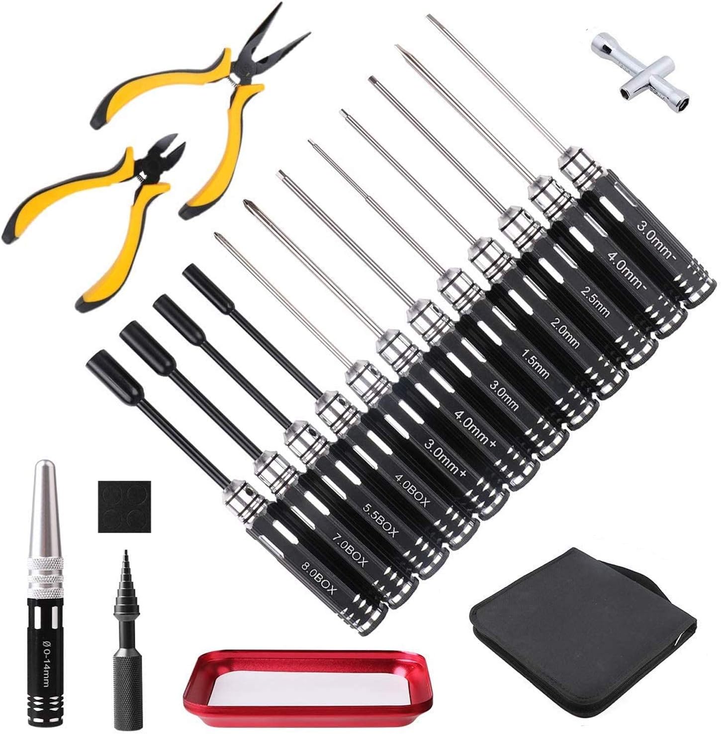 Makerfire 18 in 1 RC Tools Kits Box Set Screwdriver Pliers Hex Sleeve