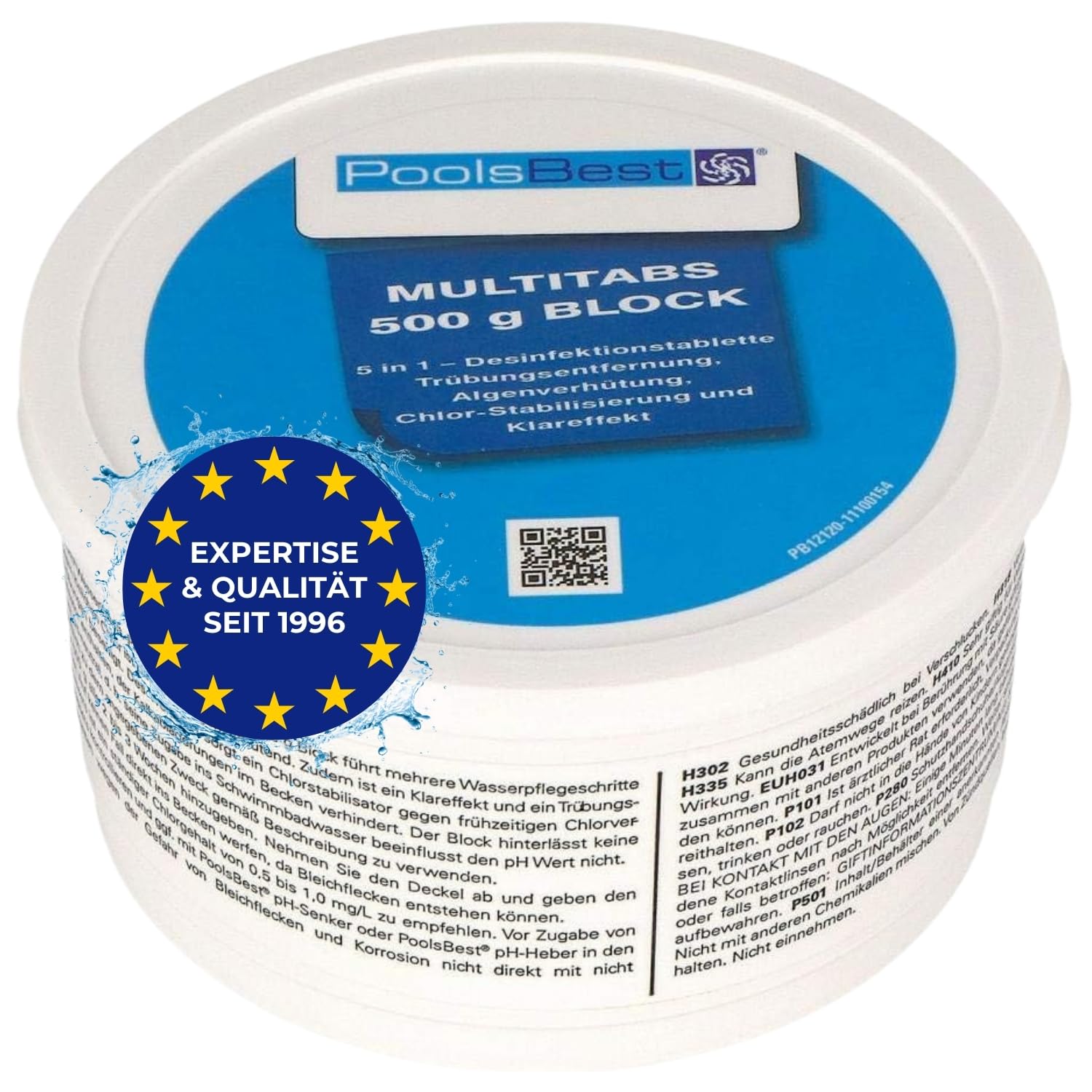 PoolsBest Multiblock 5in1 Tabletten 500 g Desinfektion, Flockung, Algenverhütung, pH-Stabilisierung und Klareffekt