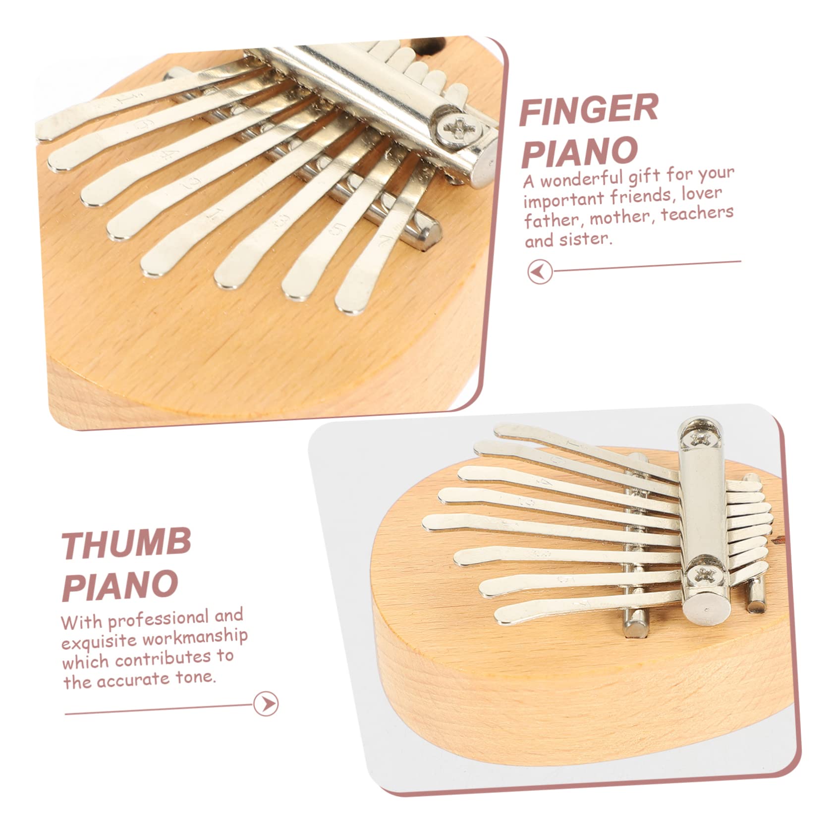 Kalimba Tons Naturel Piano à Pouce Portable Pour Adultes Instrument Musical Pour Débutants Performances Et