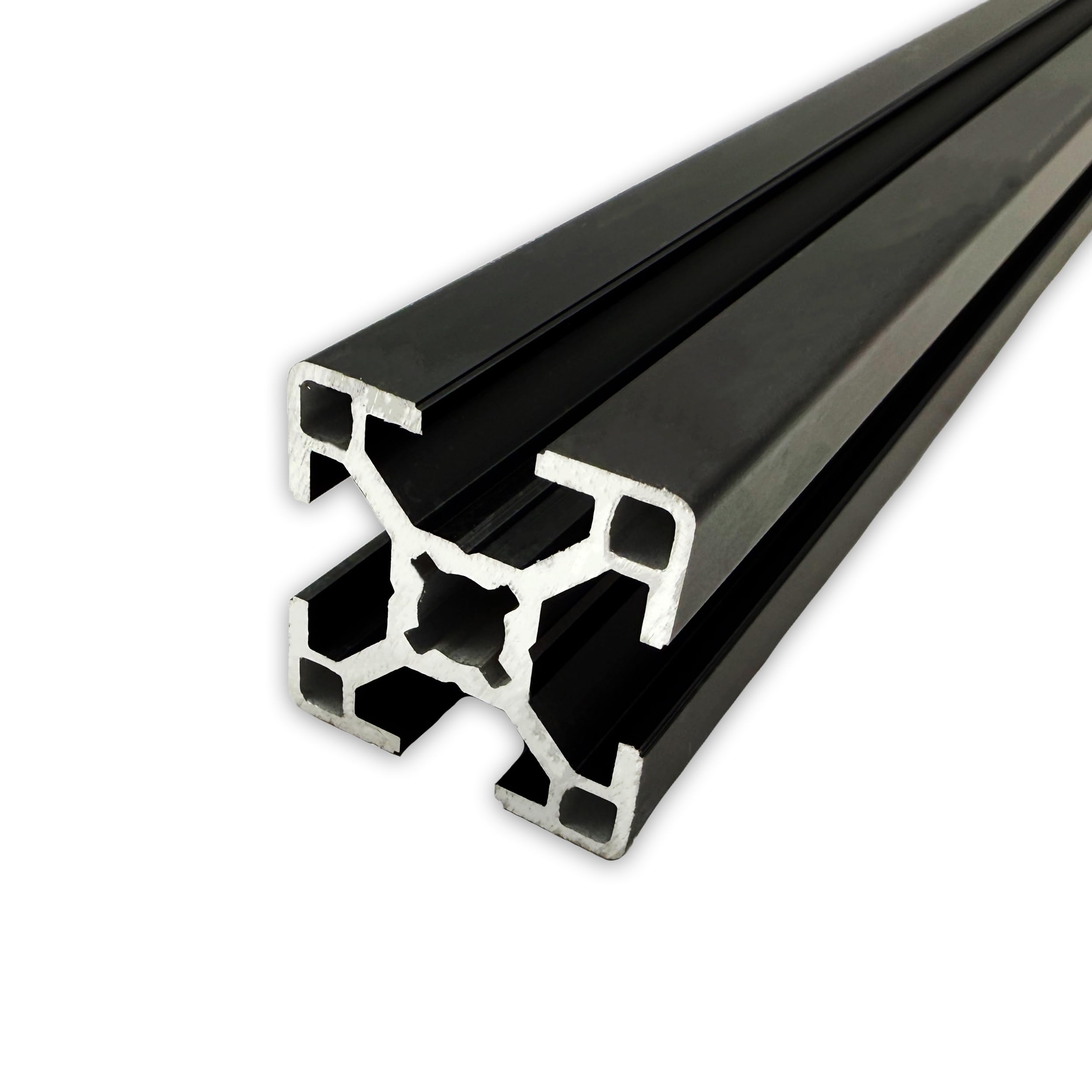 Aluprofil 30x30 mm | Nut 8 | 6 Stück mit 2 meter = 12 Meter | schwarz eloxiert E6/C35 | Aluminium Profil | Nutenprofil | Aluprofil | Alu Profil | Leicht | Montagesystem