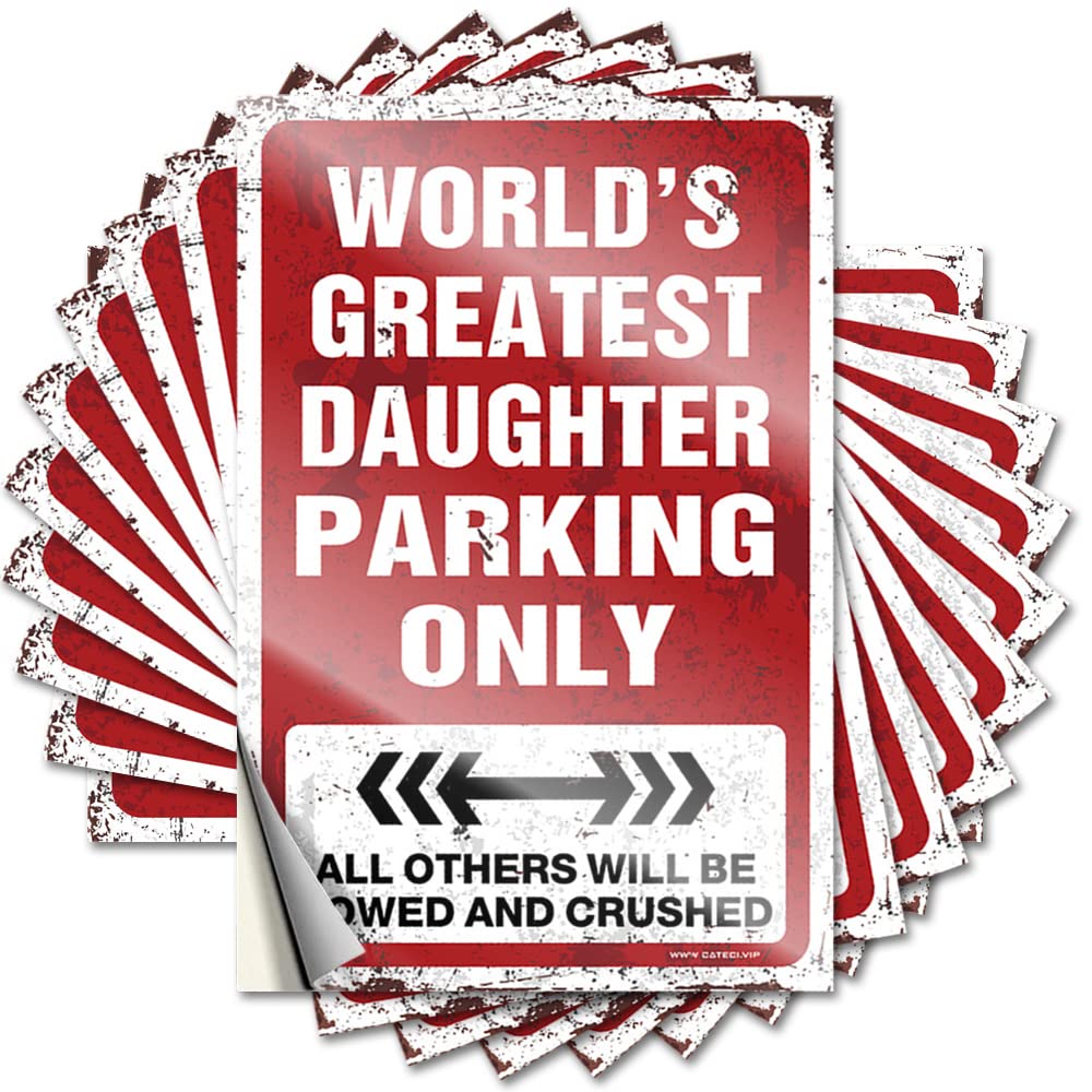 Quote Front Door Decorations | Spring Laptop World's Greatest Daughter Parking Only for Girls(6X9CM)