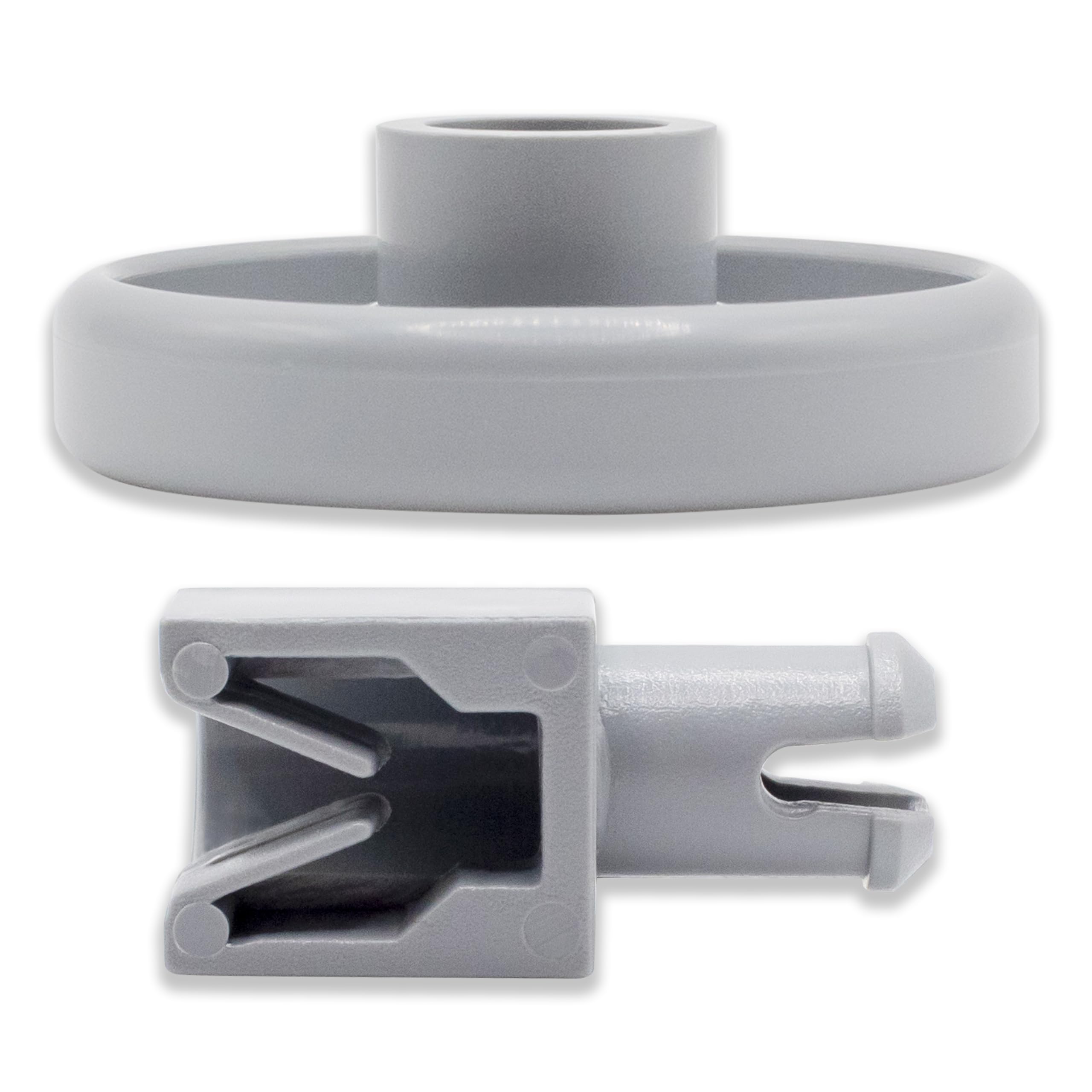 GIANTO Zestaw 8 kół do kosza Zmywarka kompatybilna z Zanussi, Rex, Electrolux, AEG, plastikowe kółka na dolne naczynia kuchenne (sprawdź kompatybilność) - Szary Diam. 40 mm