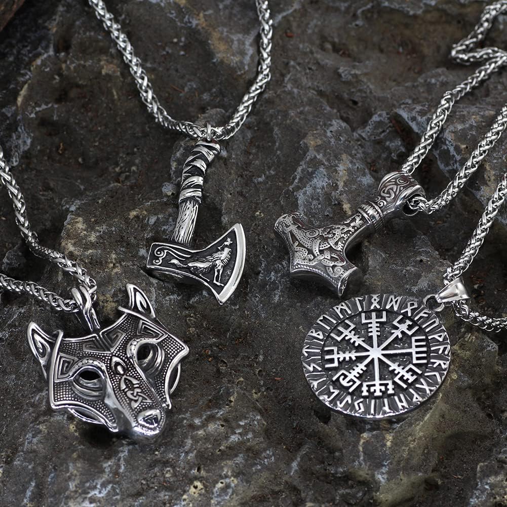 GuoShuang Viking Mens Necklaces Silver Jewelry Set Jamaica Ubuy