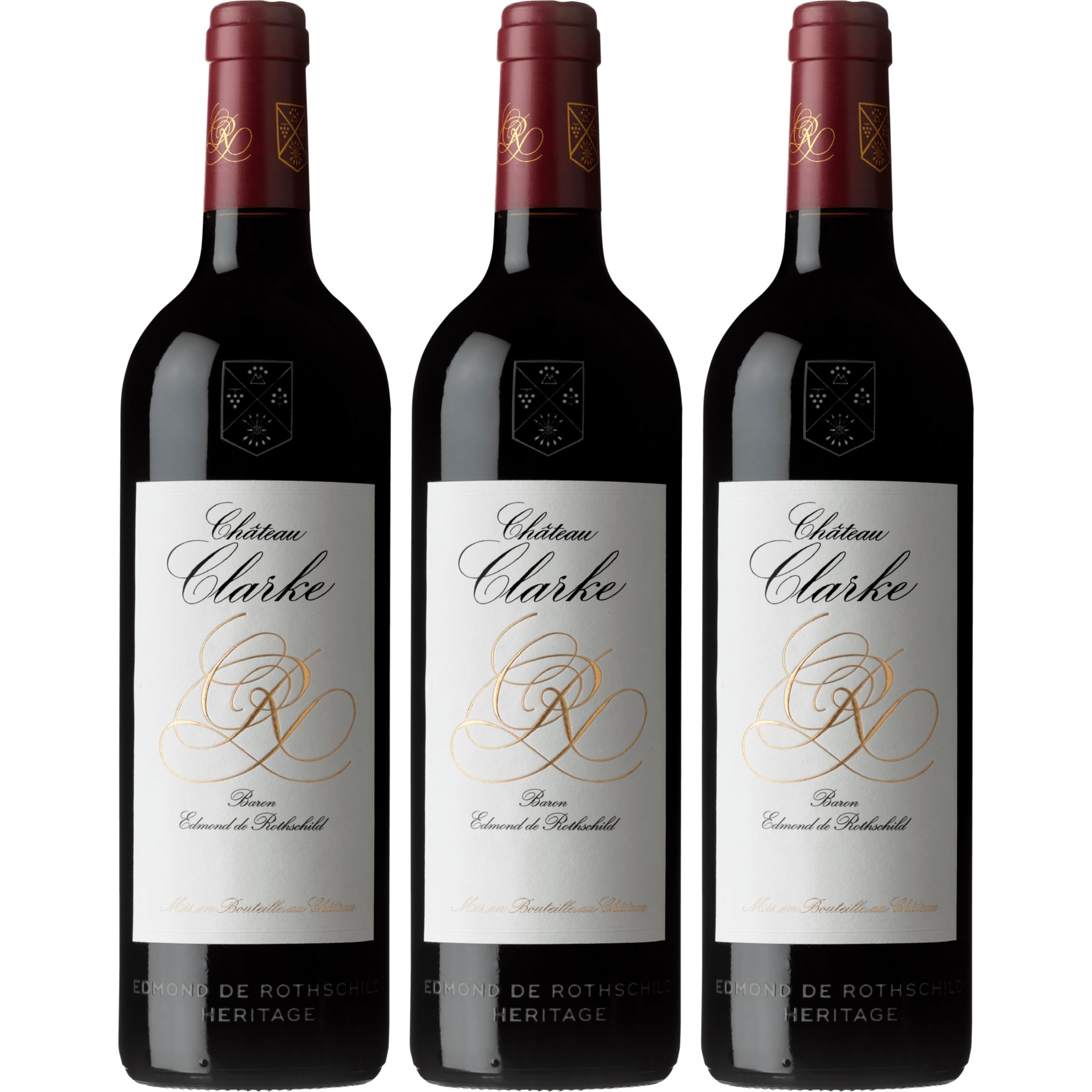 Baron Edmond de Rothschild Château Clarke Rotwein Rot Trocken Frankreich inkl. FeinWert E-Book (3 x 0.75 l)