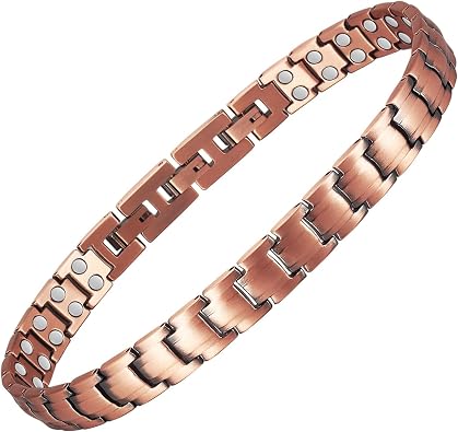 Pure Copper Anklet, Women Copper Magnetic Anklet, 9.52 IN Coppers Ankle Bracelet with 3500 Gauss Magnet, Pure Coppers with Magnets for Feet & Ankles