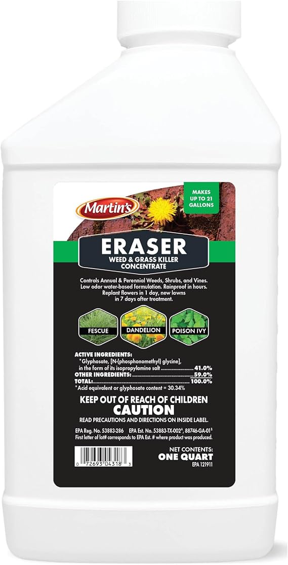 Control Solutions 82004318 1 Quart Eraser & Grass Killer Concentrate Weed Killers Control Solutions 82004318 1 Quart Eraser & Grass Killer Concentrate Weed Killers