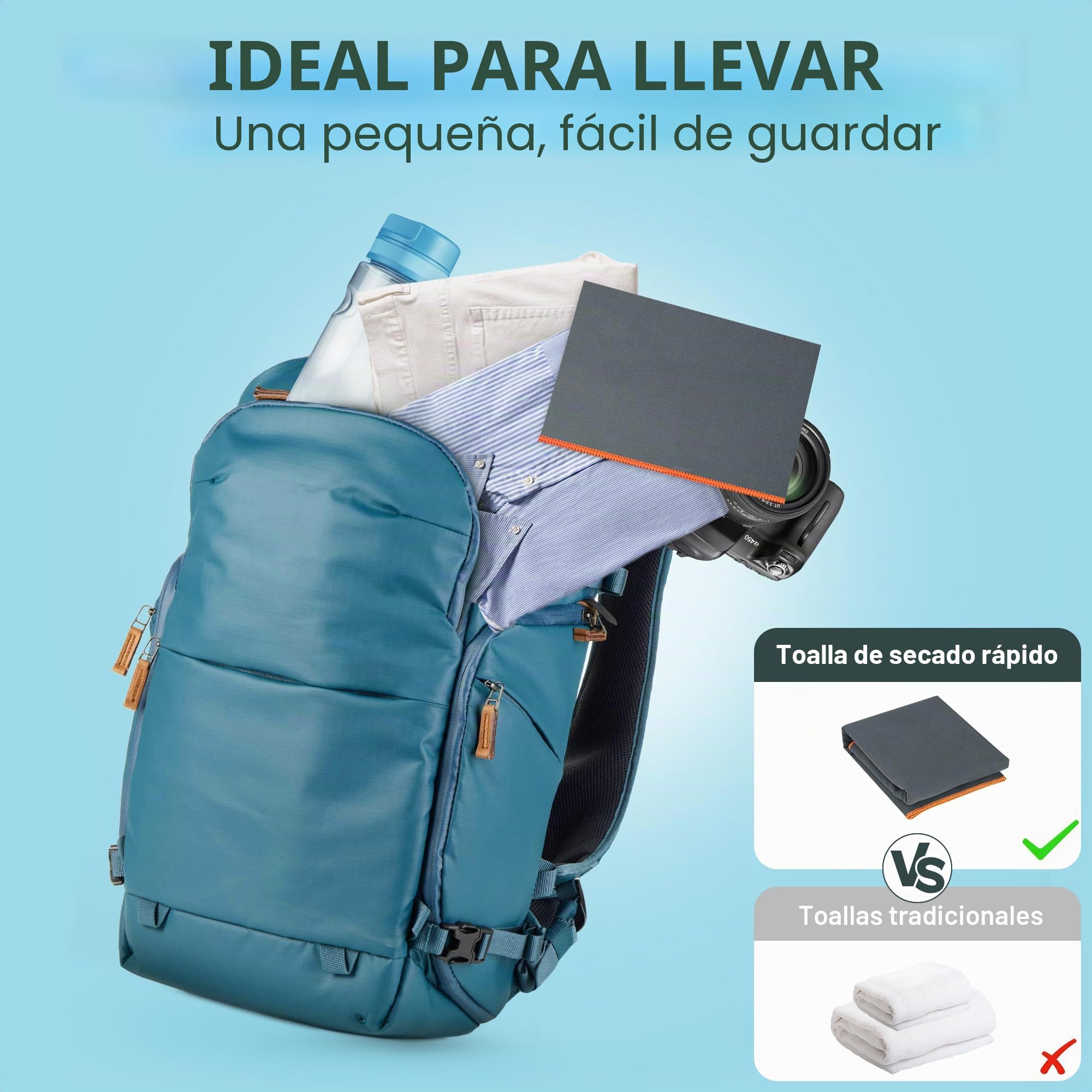 2 Piezas Toalla de Microfibra, 120x50 cm Toalla Gimnasio, Absorbente y de Secado Rápido, Ultraligera, Ideal para Gym, Viaje, Deporte, Playa, Camping, Yoga y Sauna (Gris Ballena - Amarillo)