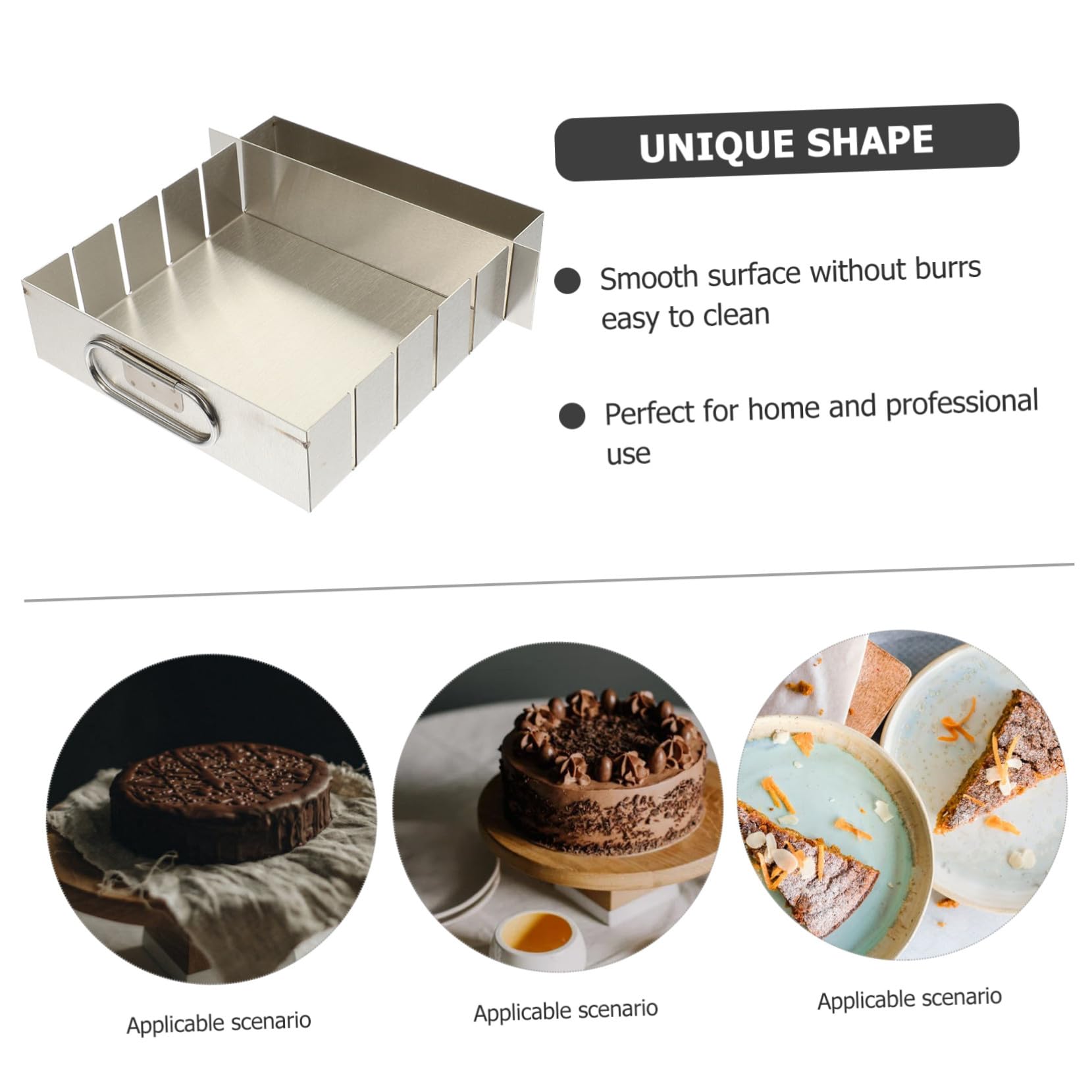 Moule à Bonbons Nougat Rectangulaire en Acier Inoxydable, Argenté