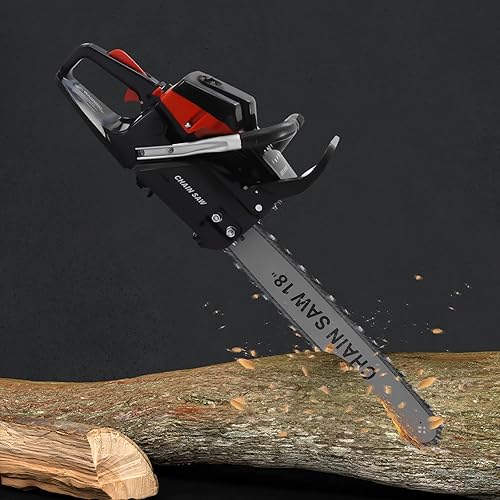 Miniatura 3 de CHUNILLE Motosierra Motosierra a gasolina 58CC 18 pulgadas motor de gas herramienta de corte de madera 4.4 Hp (58CC)