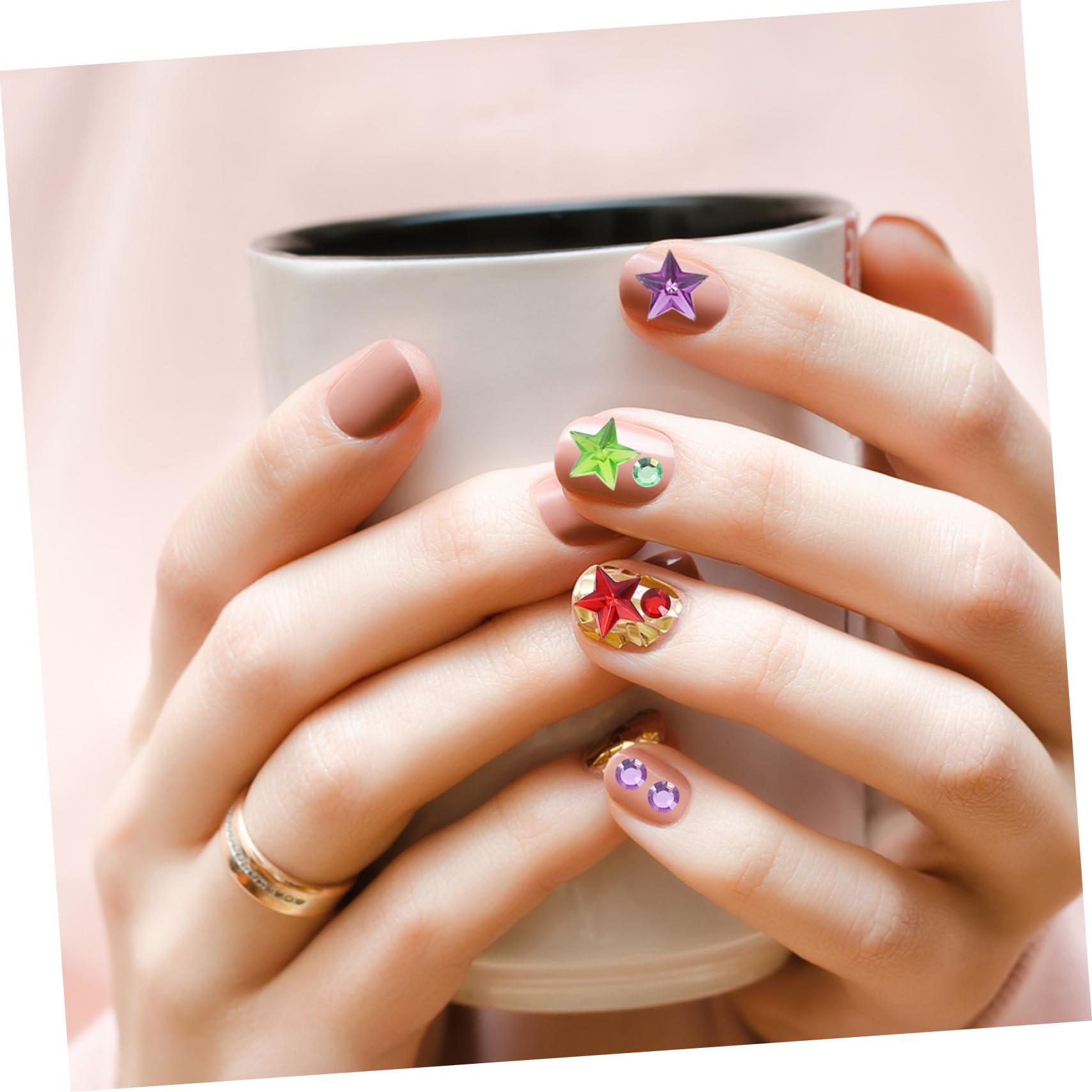 NUOBESTY 40blätter Selbstklebende Strasssteine Für Gesicht Glitzer-juwelen Für Makeup Nageldekoration Für Partys Karneval Hochzeiten Und Besondere Anlässe Hautfreundliches Material