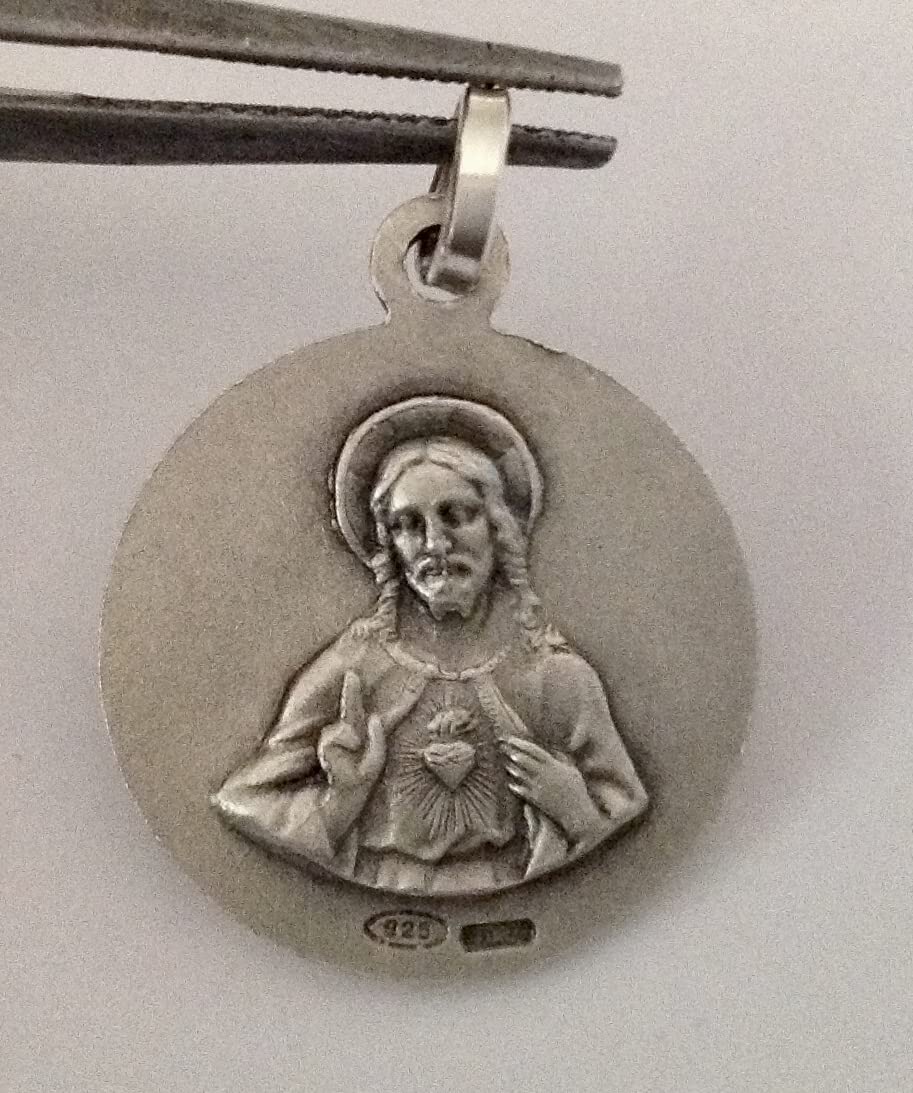 I G J 925 SrerlingSilber Skapuliermedaille des Karmels (Unsere Liebe Frau vom Karmel) - 100% Made in Italy