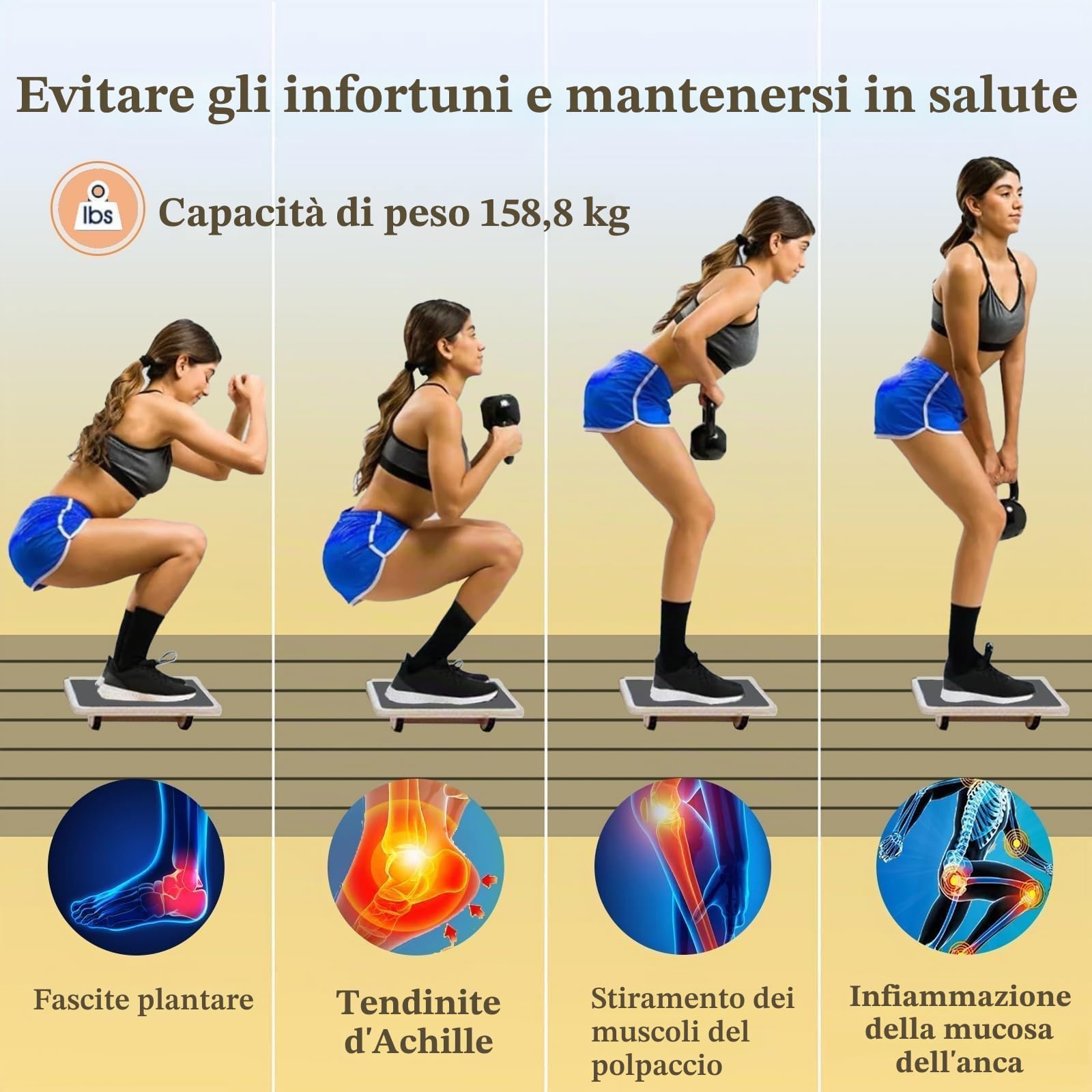 Balance Board Professionale in Legno,Bordo Dell'Equilibrio Antiscivolo Dell'Allenatore Dell'Equilibrio Adulto, Bordo Dell'Equilibrio Di Terapia Fisica, Rullo Antiscivolo, Forza Del Nucleo, Stabilità