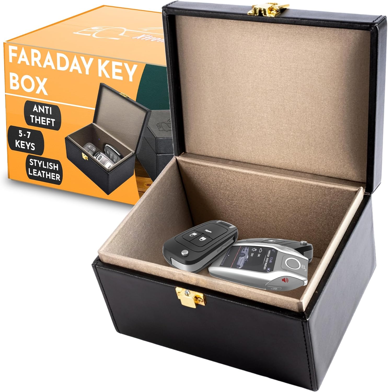 Xtremeauto 𝐋𝐚𝐫𝐠𝐞 Car Key Signal Blocker Box Faraday Box For Car Keys