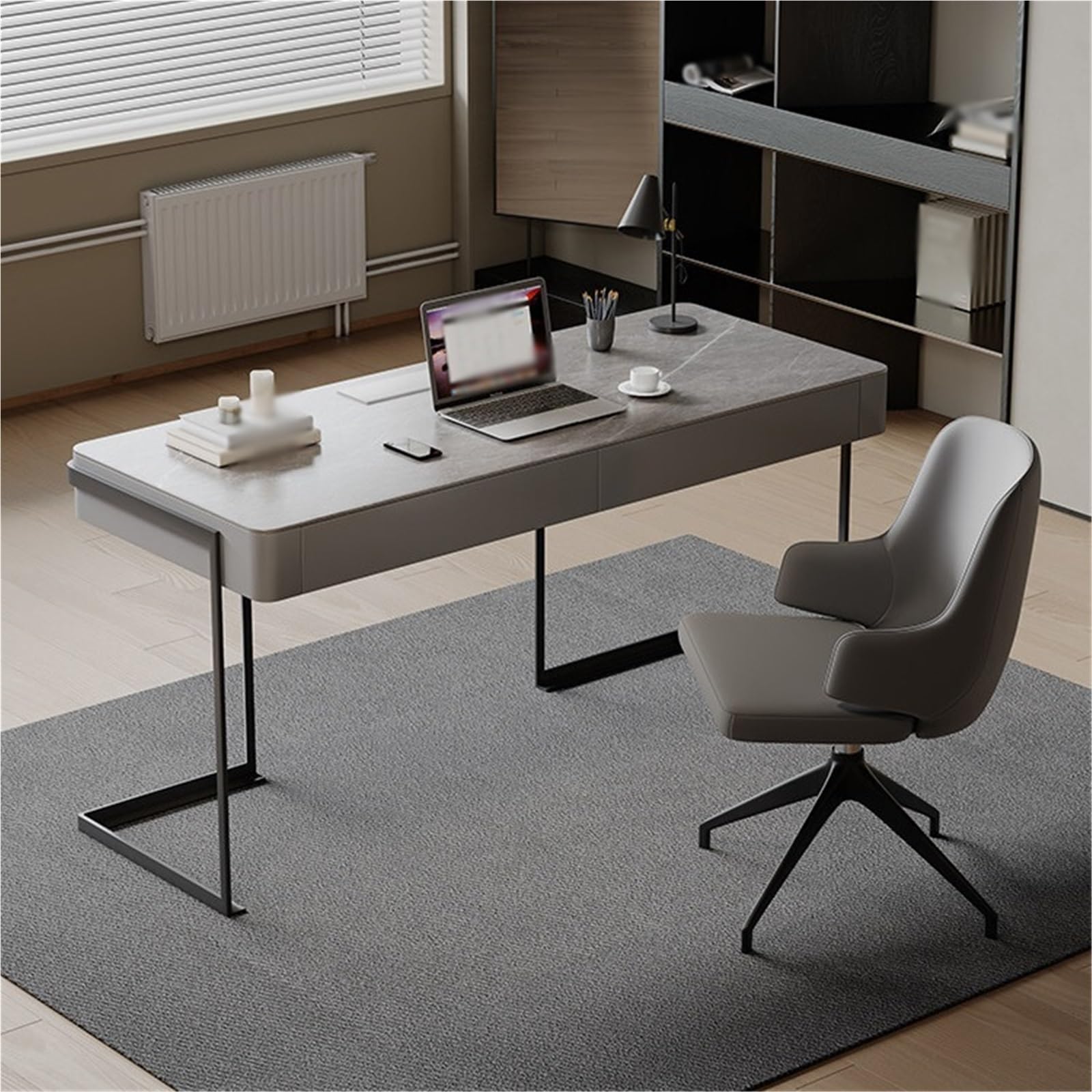 Tavolo da ufficio for computer con cassetti portaoggetti Scrittoio