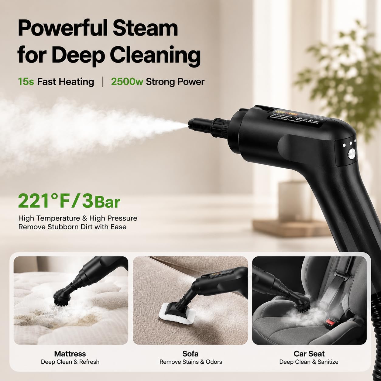 pulitore a vapore verde 1600ml TC-SC-08