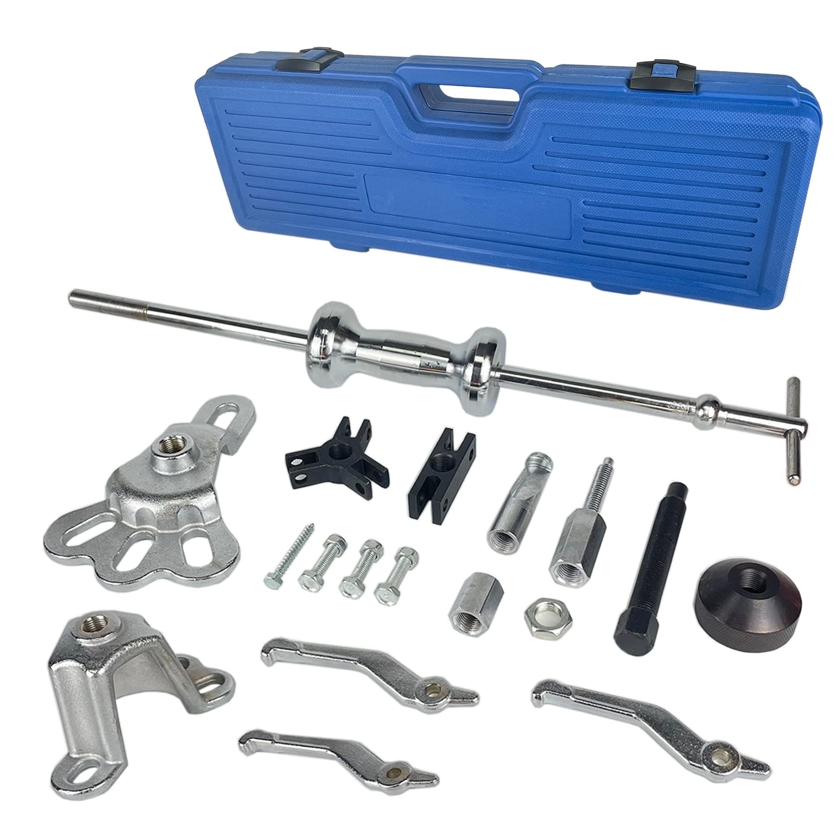 Photo 1 of TR TOOLROCK 9-Way Slide Hammer Puller Set, Pulls Hubs, Rear Wheel Axle Shafts, Bearings, Bushings, Seals, Retainers, Front Wheel Hub Bearing Remover & Rear Wheel Axle Hub Dent Shaft Puller Tool Kit