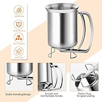 Vista 4 de Dispensador de masa para panqueques de acero inoxidable - Perfecto para panqueques, cupcakes, magdalenas y gofres (800ml)