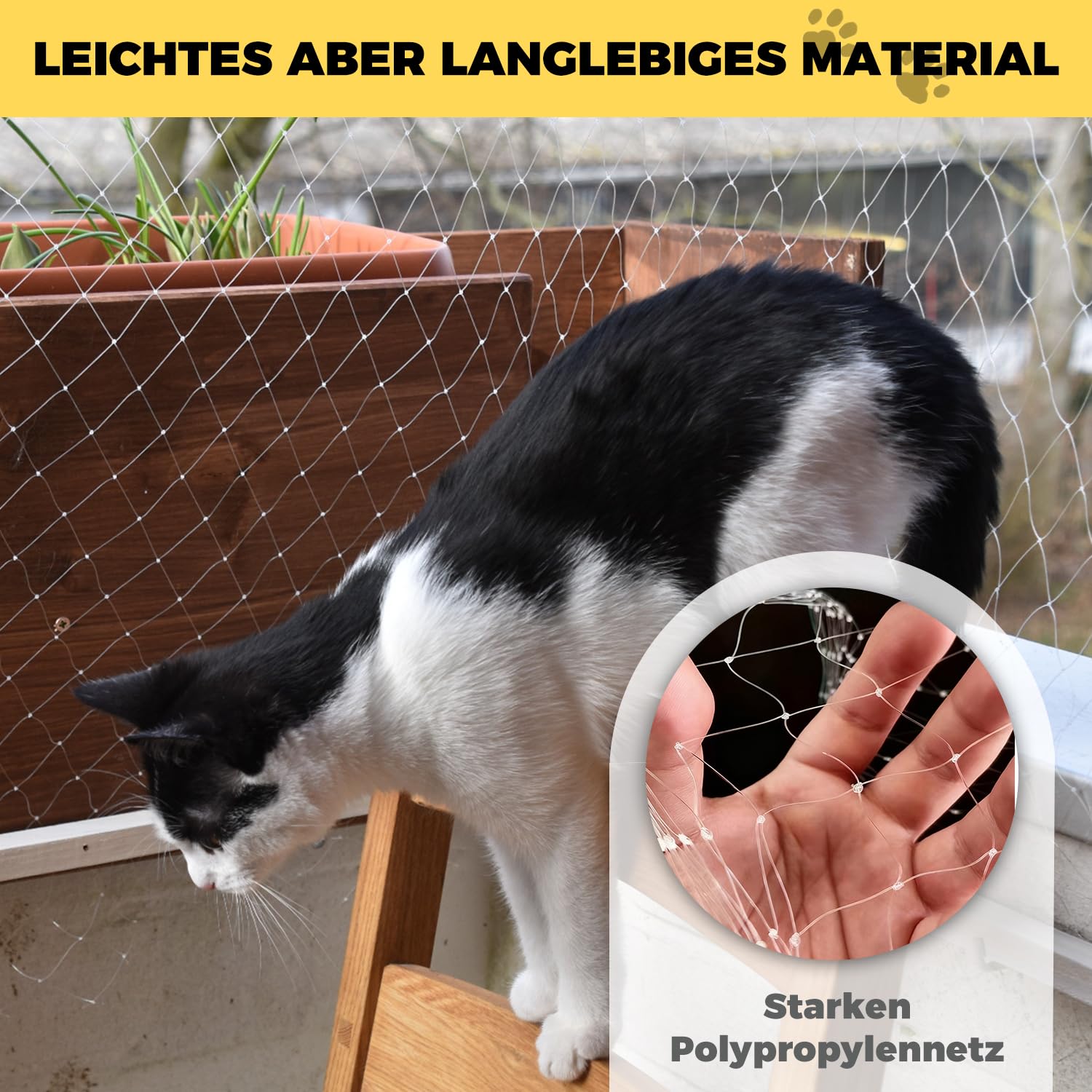 Rete Gatti Trasparente 5x 5m, Rete Anti Uccelli, Rete Anti piccioni, Rete per Gatti, per Tessitura Rete Gatto,Rete per Balcone Esterno,Rete Nylon, Rete da Giardino,Rete Trasparente per balconi