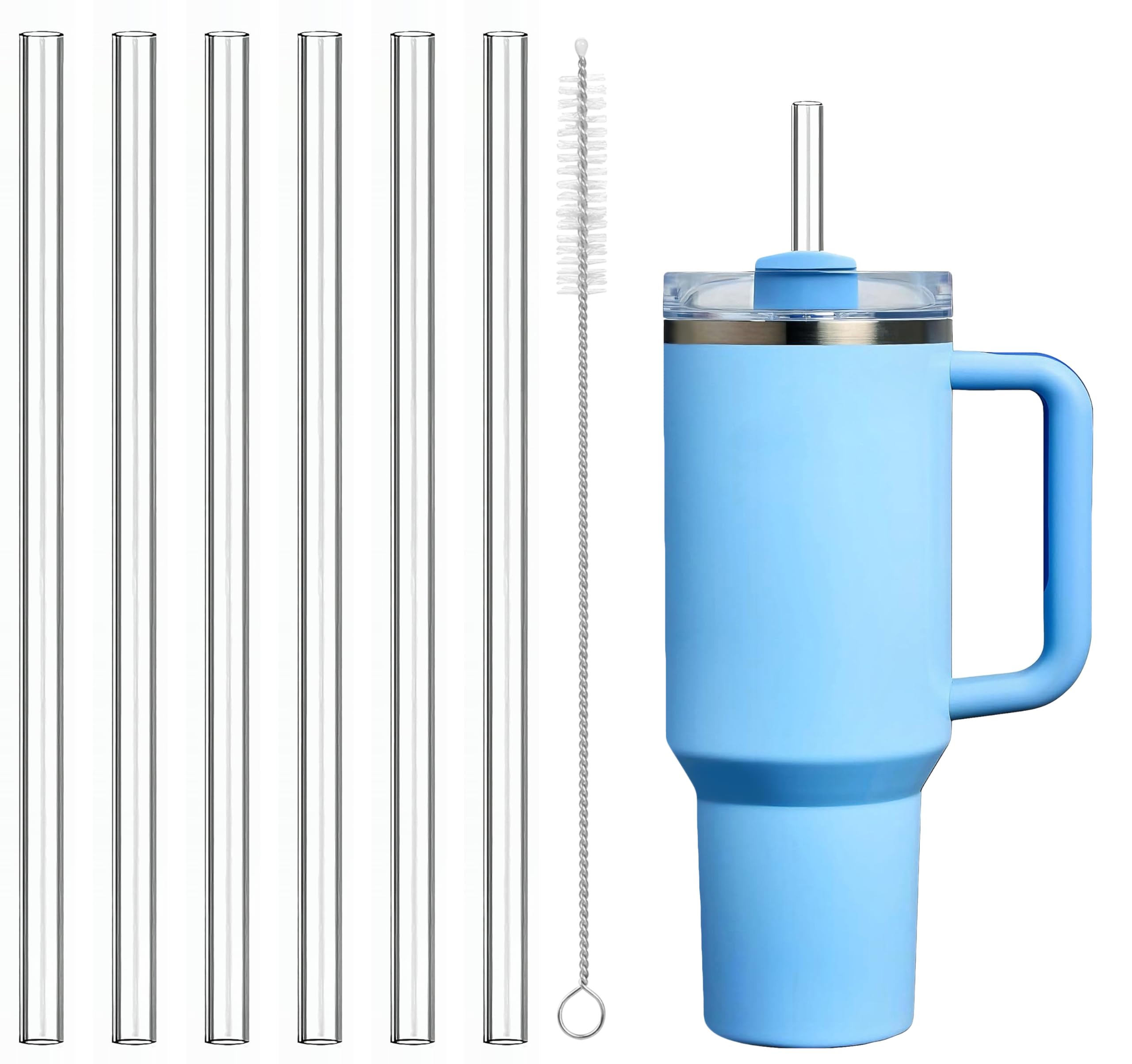 Replacement Straw Compatible with Stanley Quencher 40 oz 30 oz Tumbler 12 inch Extra Long Reusable Straws Plastic
