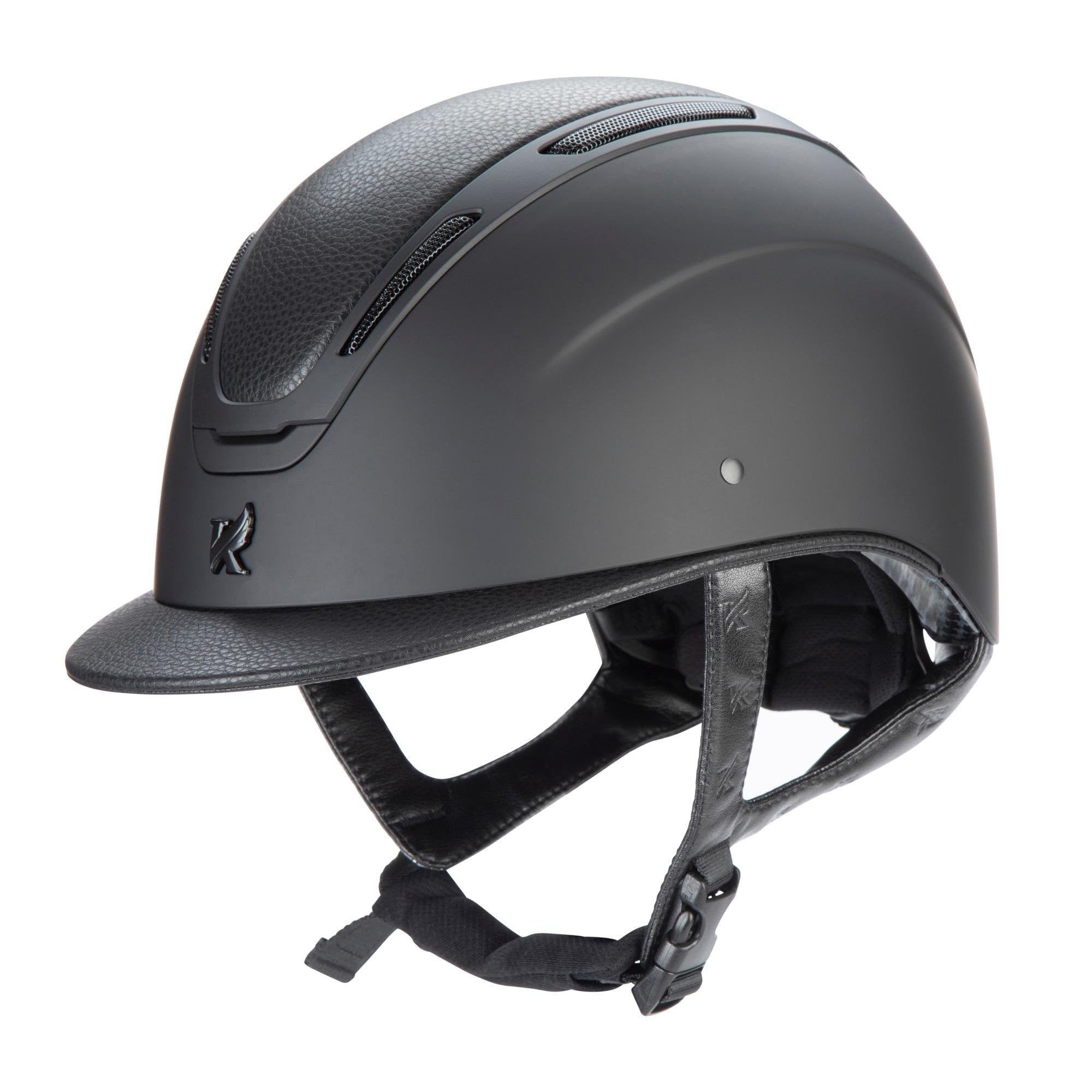 Shires Karben Amity SMRT Leather Horse Riding Hat - Black