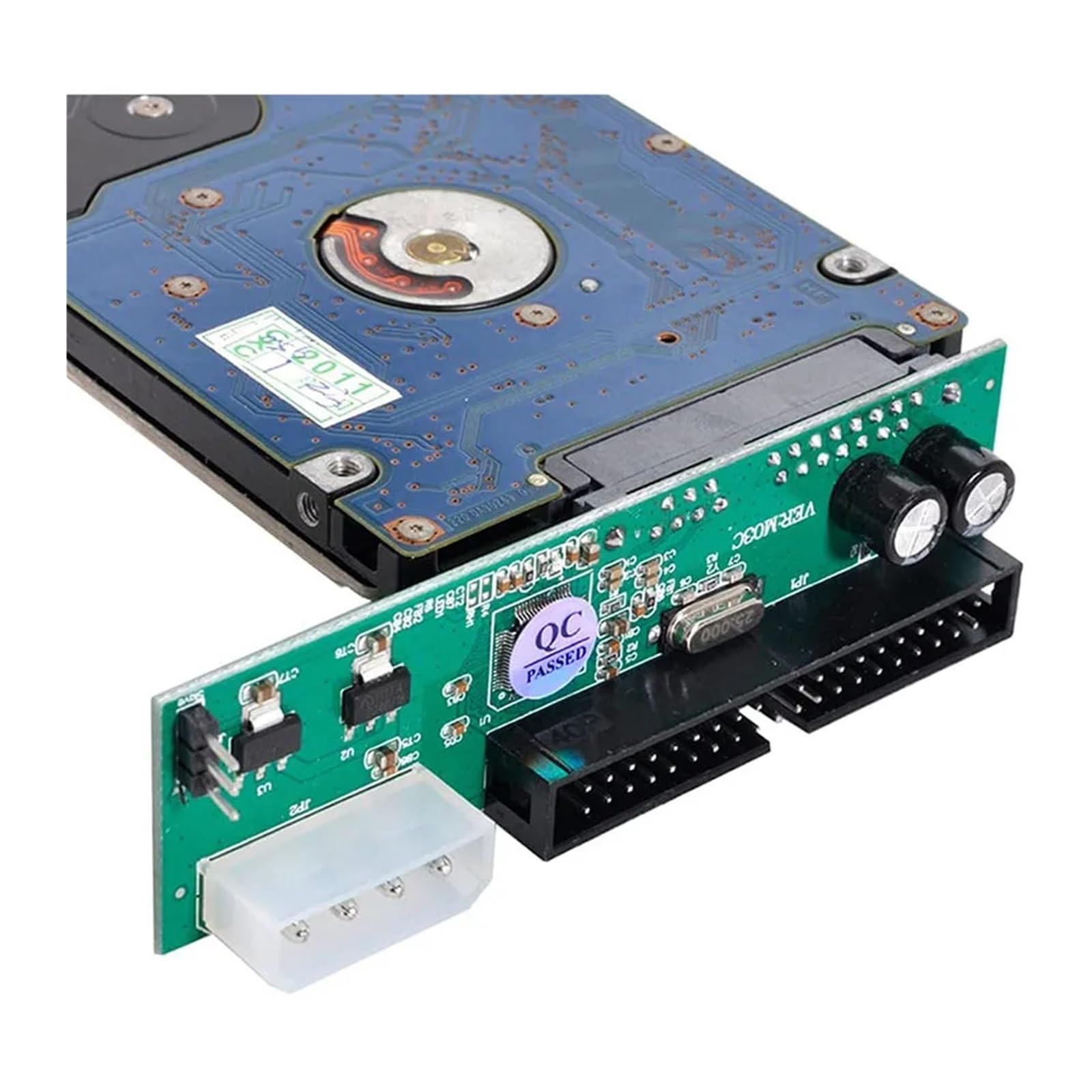 Konwerter adaptera SATA na IDE 2,5 SATA żeński na 3,5 cala IDE męski 40-pinowy port 1,5 GB Obsługa ATA 133 100 HDD CD DVD szeregowy (IDE TO SATA 2)
