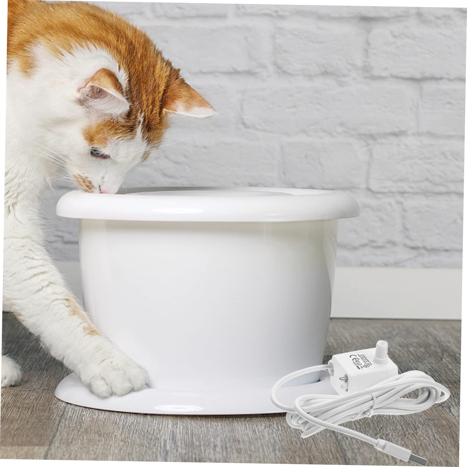 Bomba de Fuente para Gatos Sumergible Silenciosa 5v1a Abs Blanco | Cable USB Incluido, Uso en Hogares y Tiendas, Repuesto para Dispensador de Agua de Mascotas