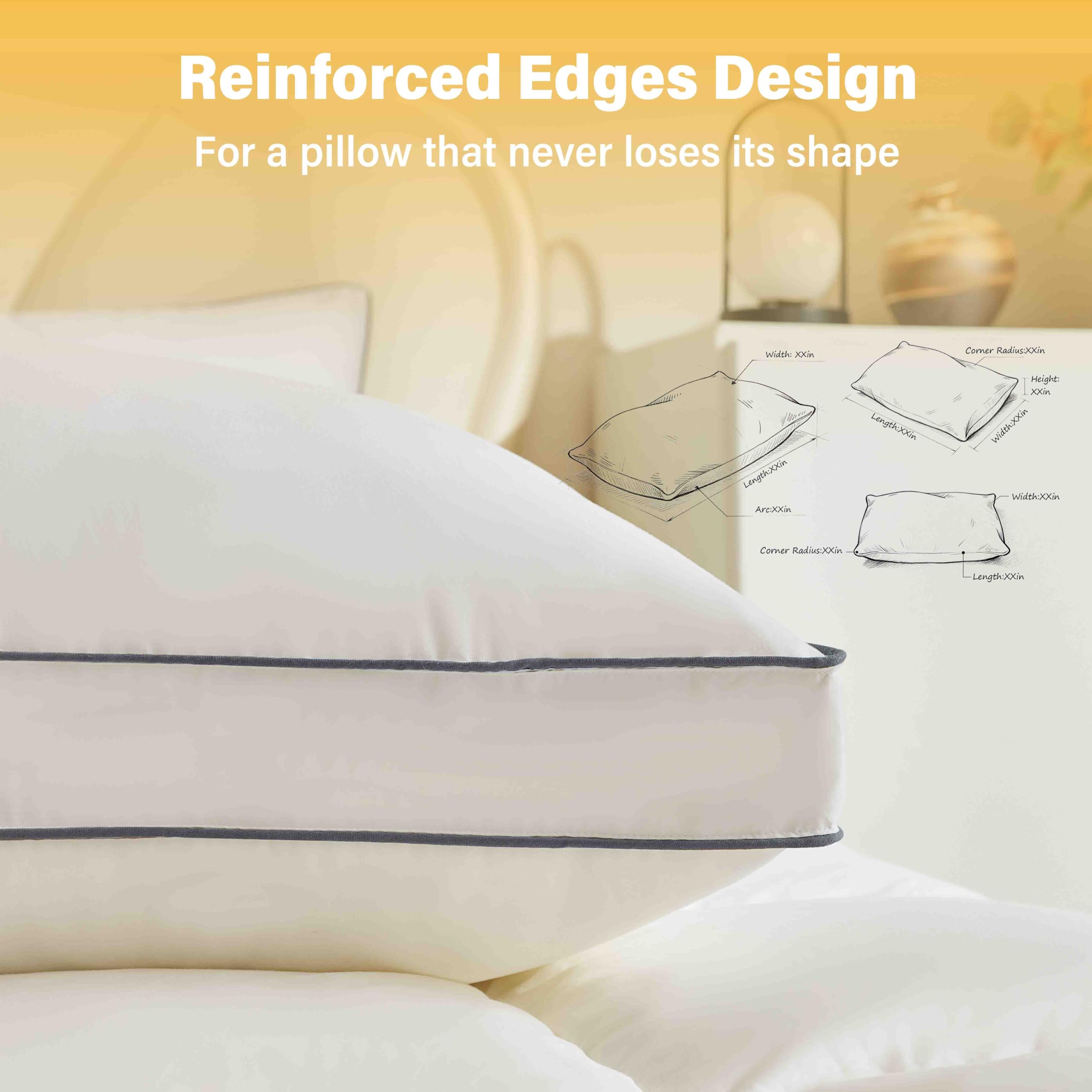 Best Goose Down Pillows for 2026: Spec-First Picks 2 INSPIRE CRAFTER Goose Down Pillows,Gusseted Pillows King Size Set of 2 — product photo