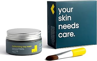 Sponsored Ad - Clay Facial Mask for Men - Moisturizing Skin and Anti Acne Mask with Pore Minimizing and Cleansing - Relaxi...