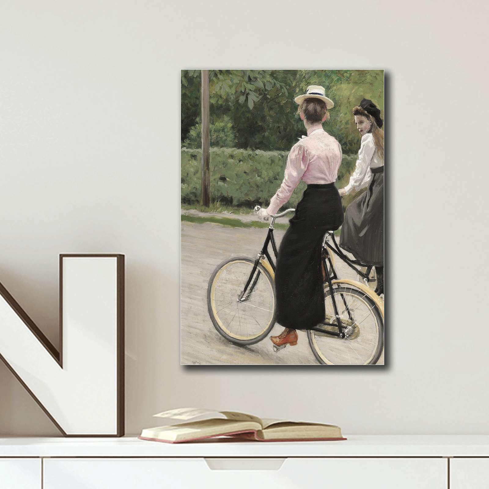 Amazon.com: LUCKLYDOUDOU Canvas Art Poster Bike Ride on a Summer