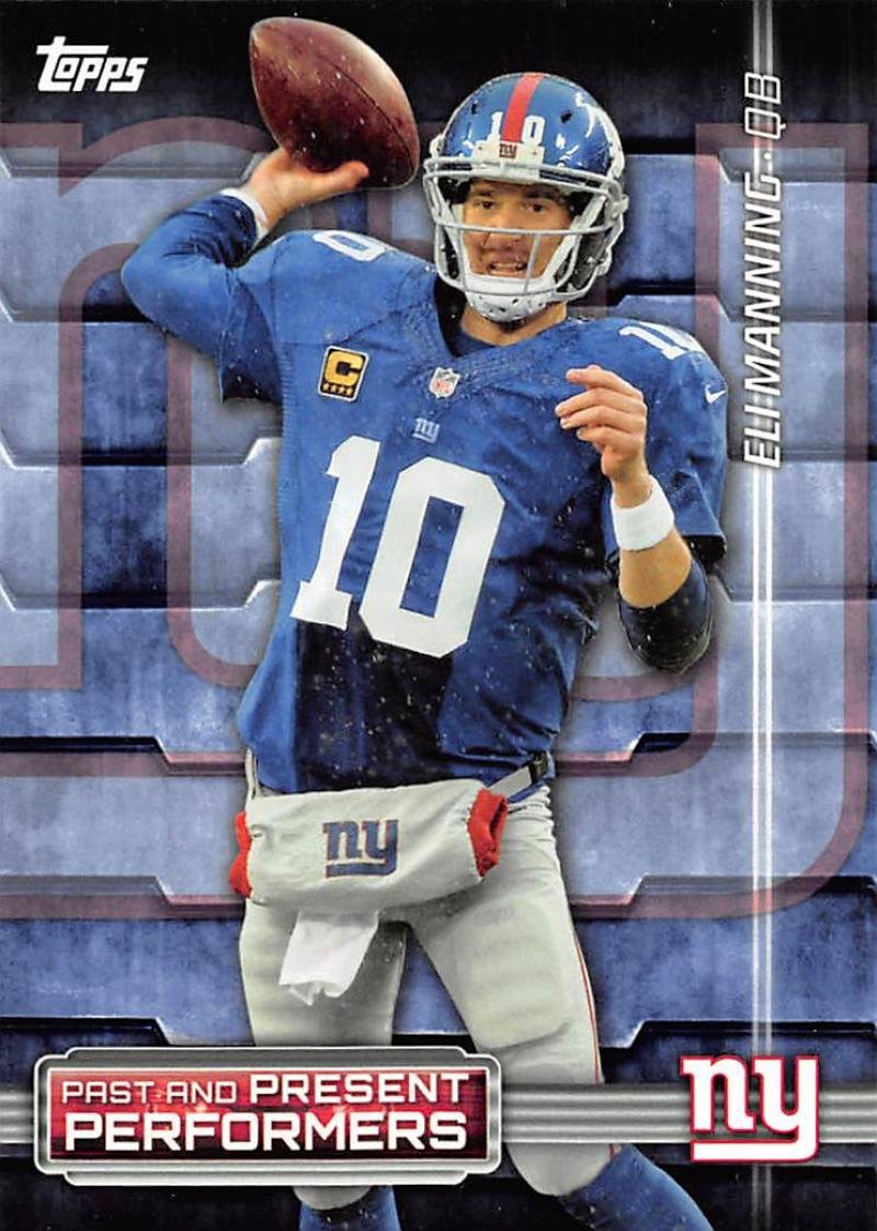 2015 Topps Past and Present Performers #PPP-MSI Eli Manning/Phil Simms NY Giants NFL Football Card NM-MT