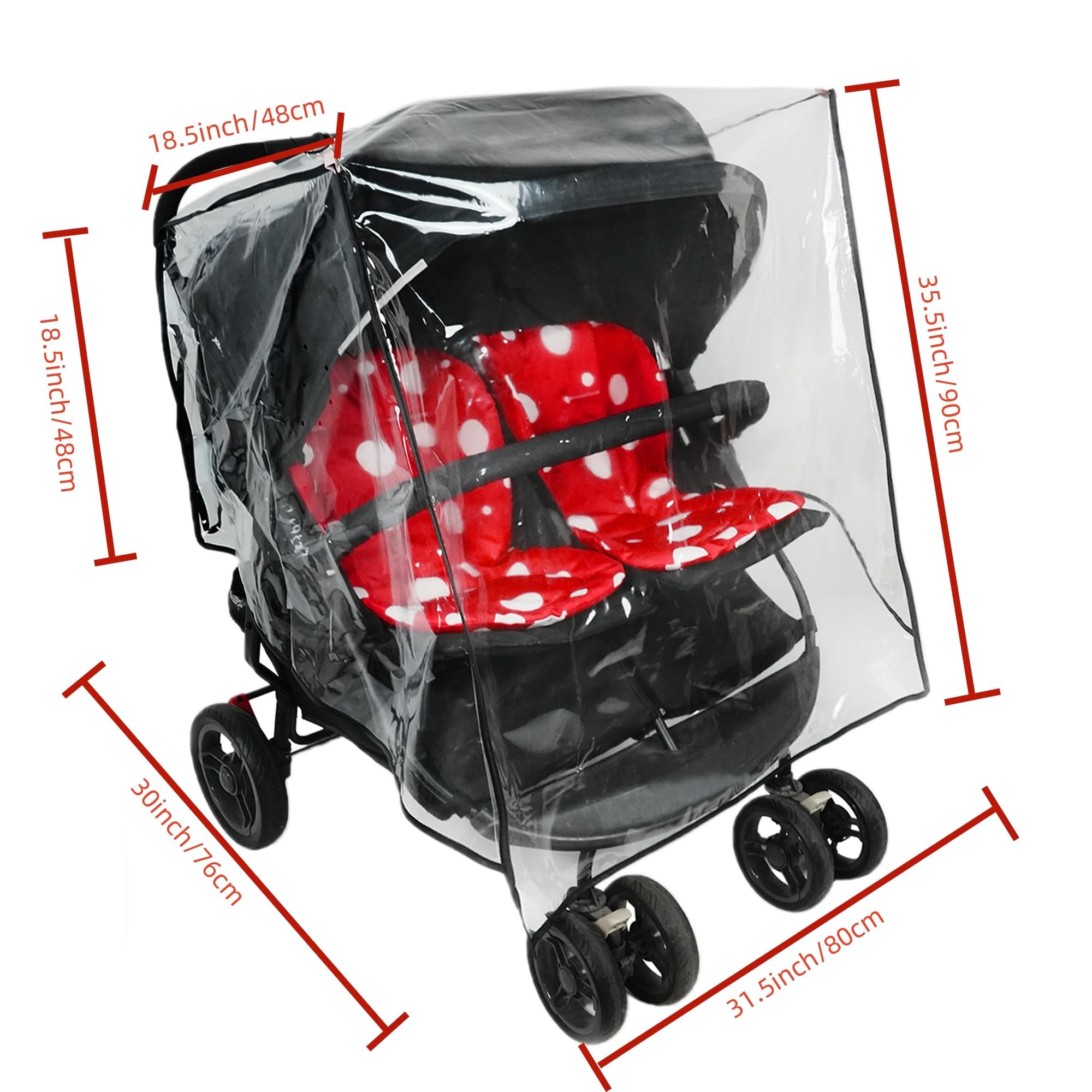 Double Stroller Rain Cover