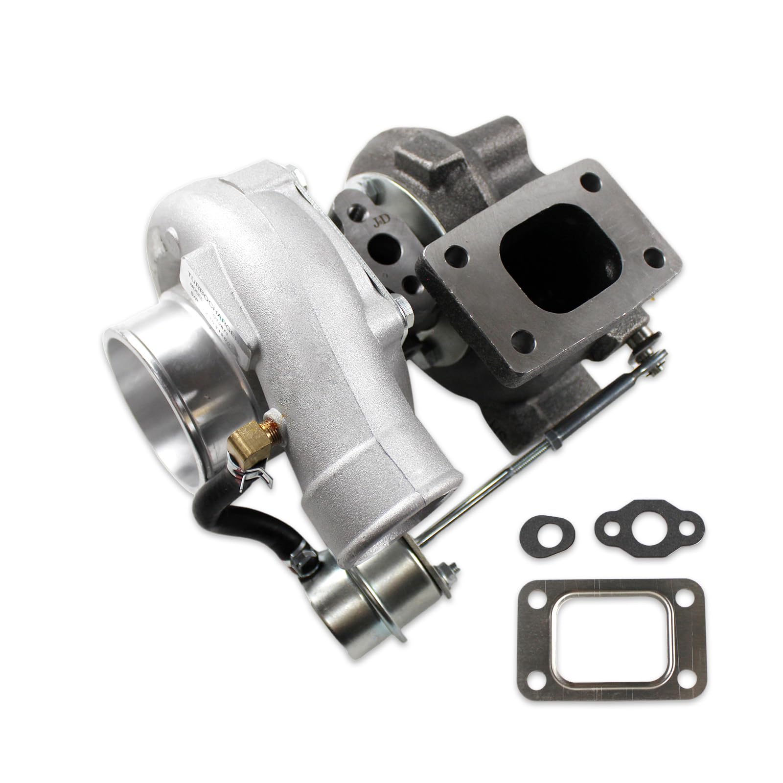 GT25 Universal Turbocharger Compatible with T25 GT25 GT28 GT2871, Turbo Charger 0.64 A/R 350BHP Boost for 1.5L-2.0L Engine 4 Cylinder with Flange