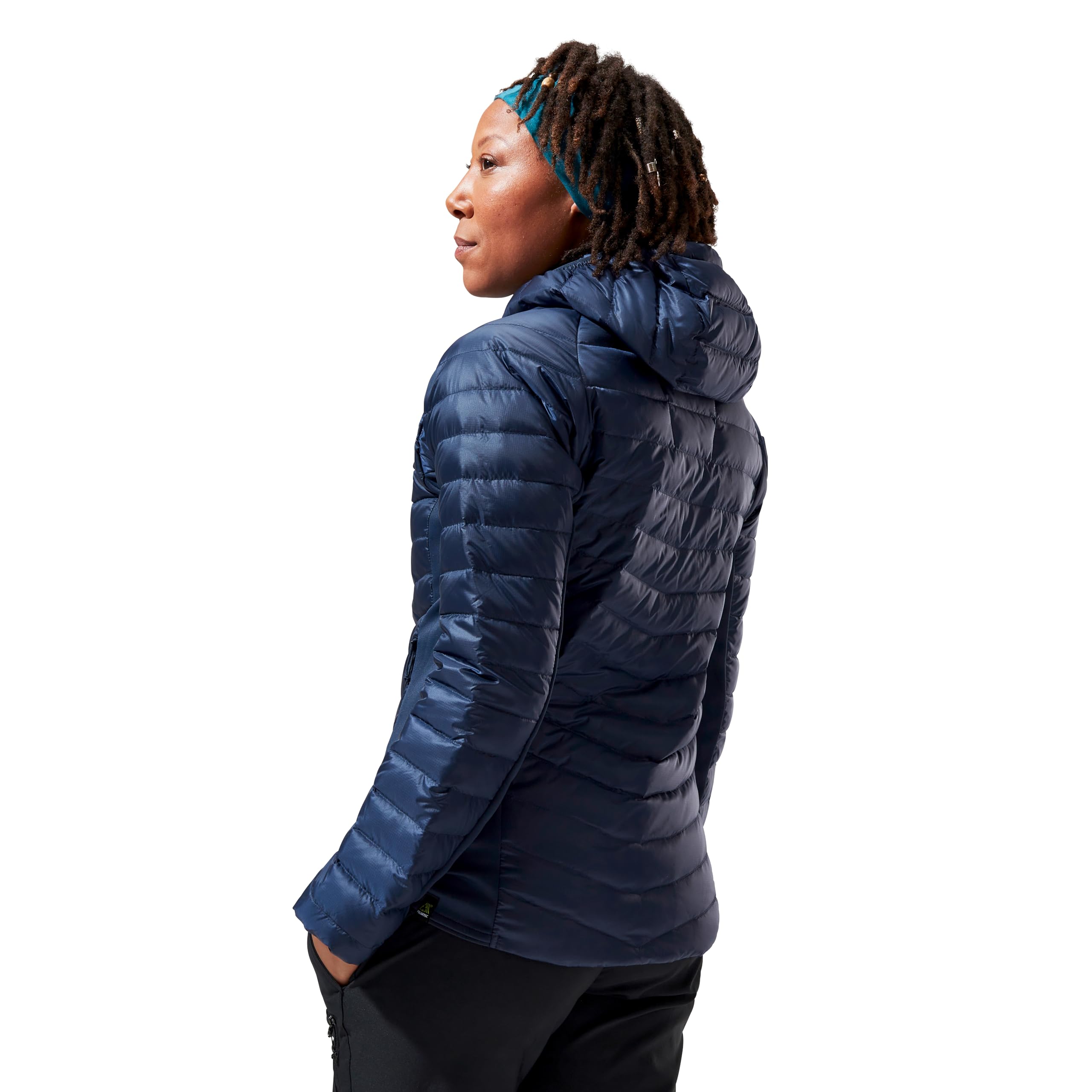 Giacca Berghaus Tephra Donna Taglia 12, Nera, Con Cappuccio Isolante, Nuova Con Etichette