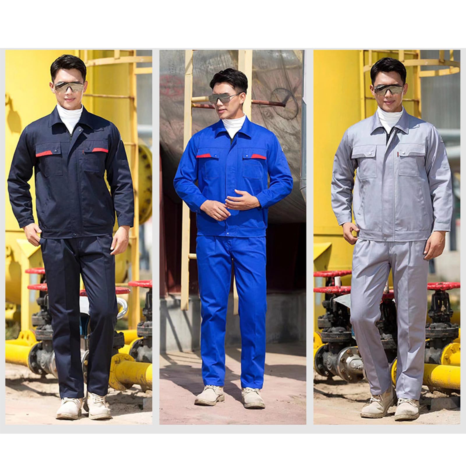 Manica Lunga Tuta Uniforme Uomini Donne Lavoro Tuta Auto Riparazione Officina Abiti Da Lavoro Meccanico