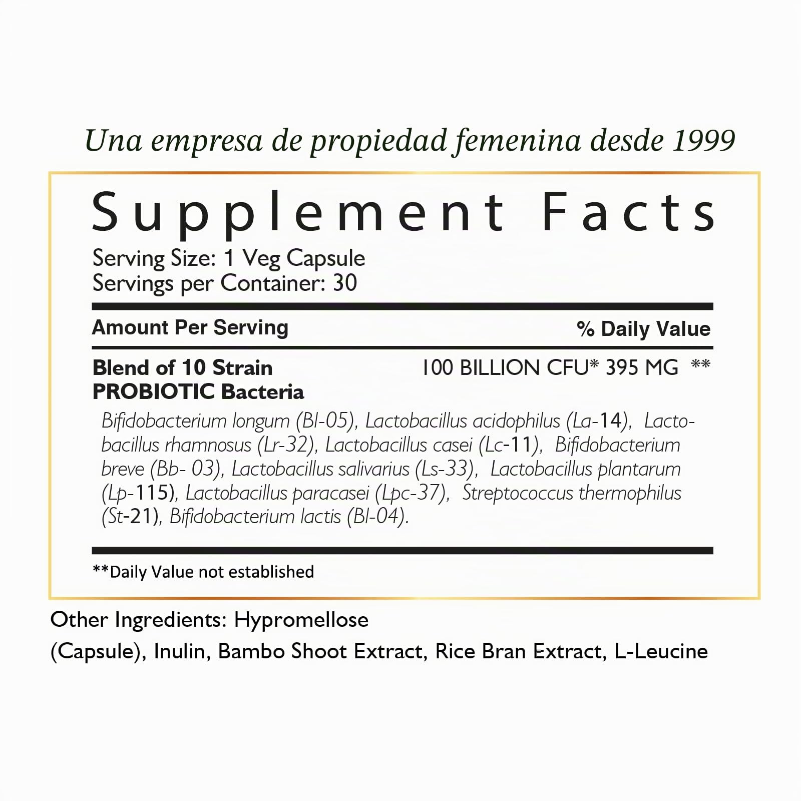 Coco March N.M.D Probióticos 100 mil millones – Suplemento para salud intestinal – Sin gluten, lácteos ni soja – Dieta keto y paleo – 30 cápsulas