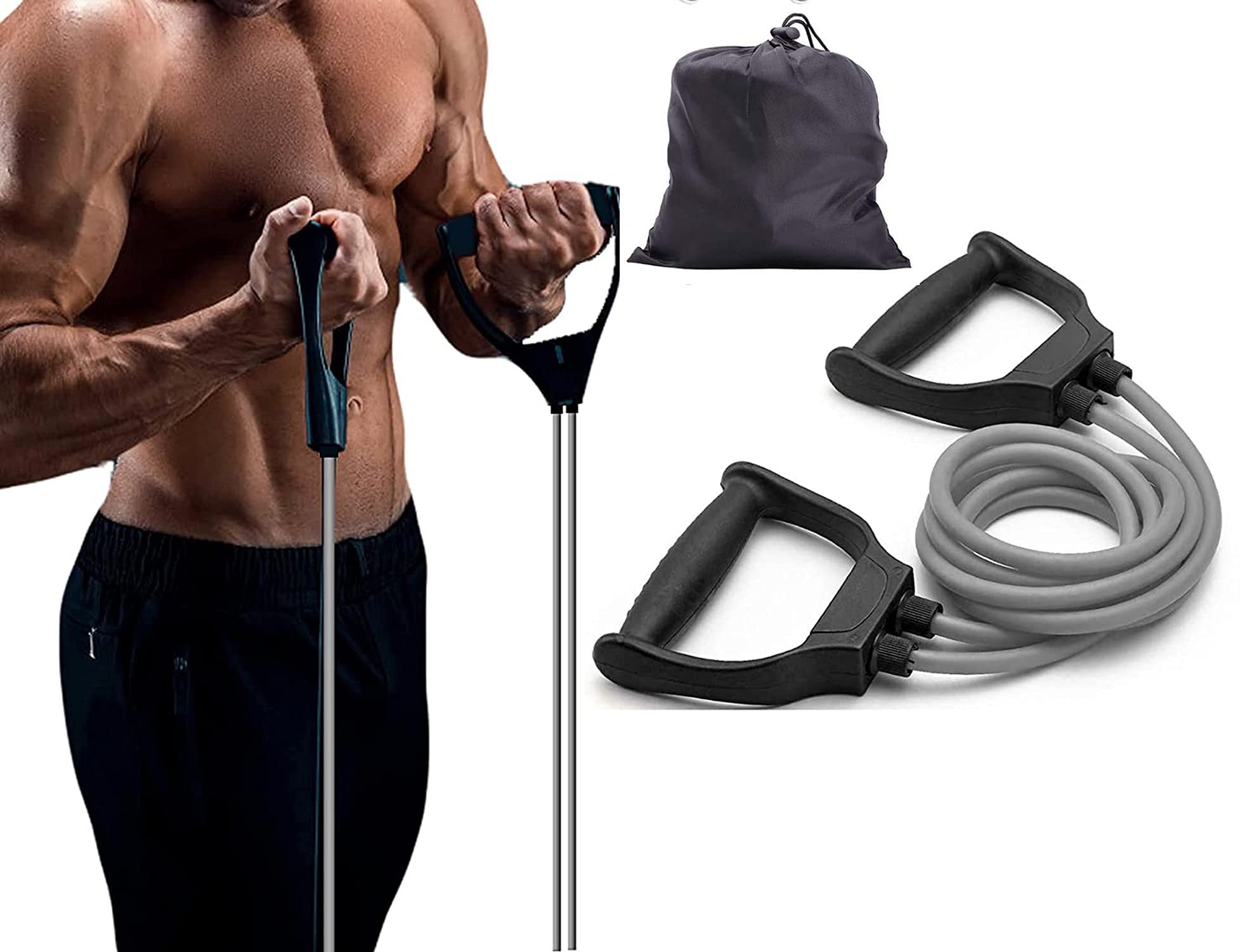APPGEN Heavy Quality Resistance Band, Toning Tube with D Handle for Exercise Workout, Rubber Band, Resistance Tube for Workout, Toning Tube Resistance Band, Excersice Band, Toning Tube (B08HFVW69B) Amazon Price History, Amazon Price Tracker