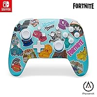 PowerA Controller Senza Fili avanzato per Nintendo Switch - Sticker mania di Fortnite